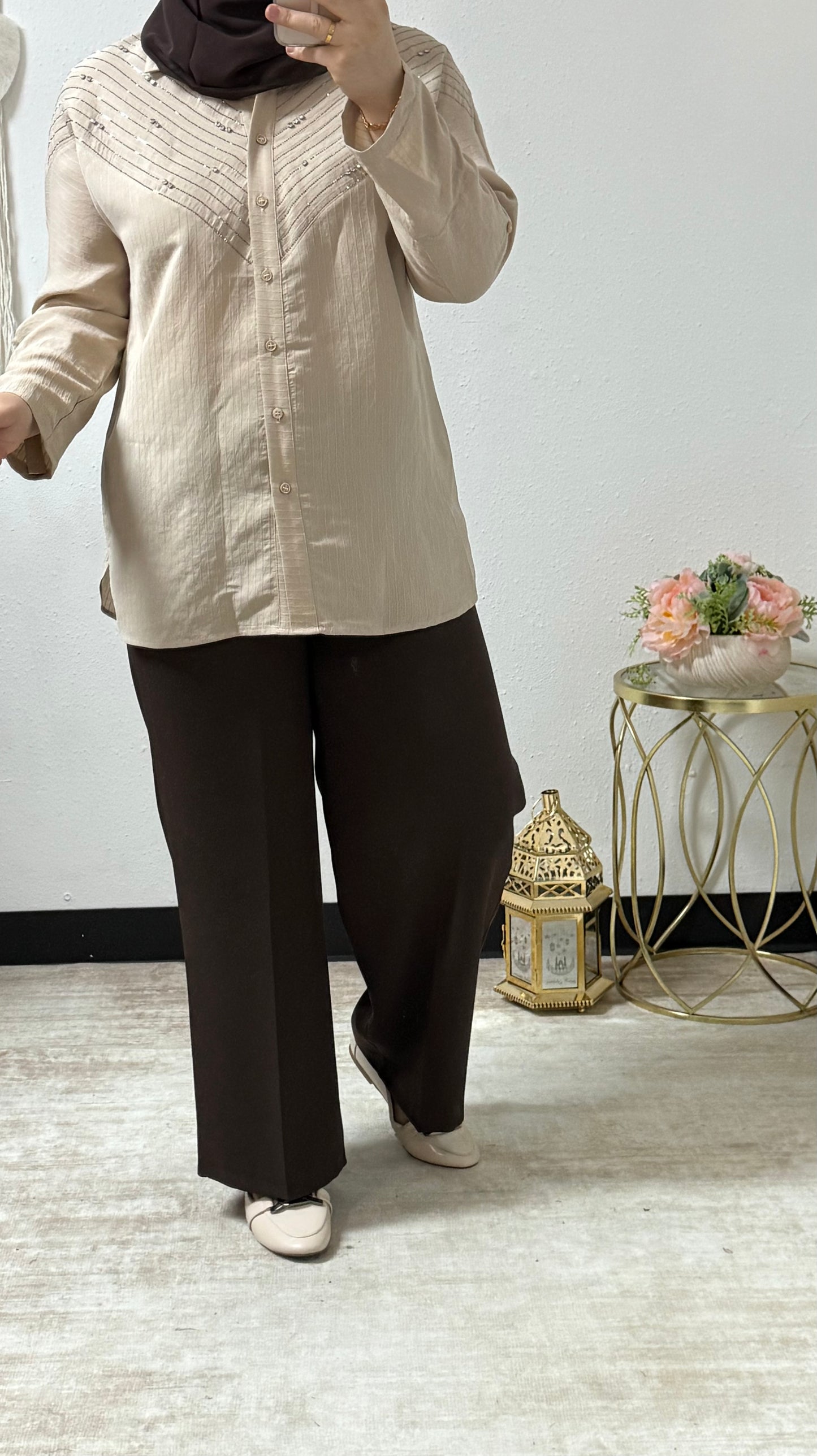 Classic Shirt w/ Stones embellishments