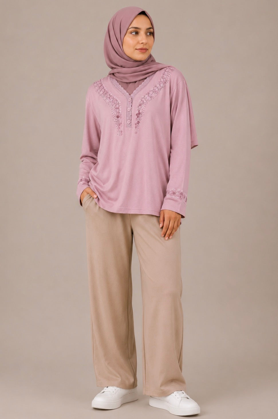 Leaf Embroidered Shirt