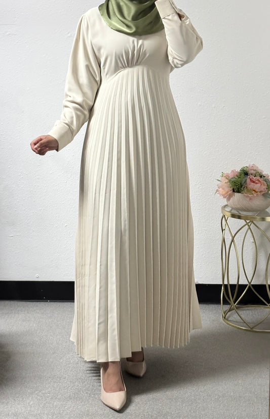 Classic front pleated dress