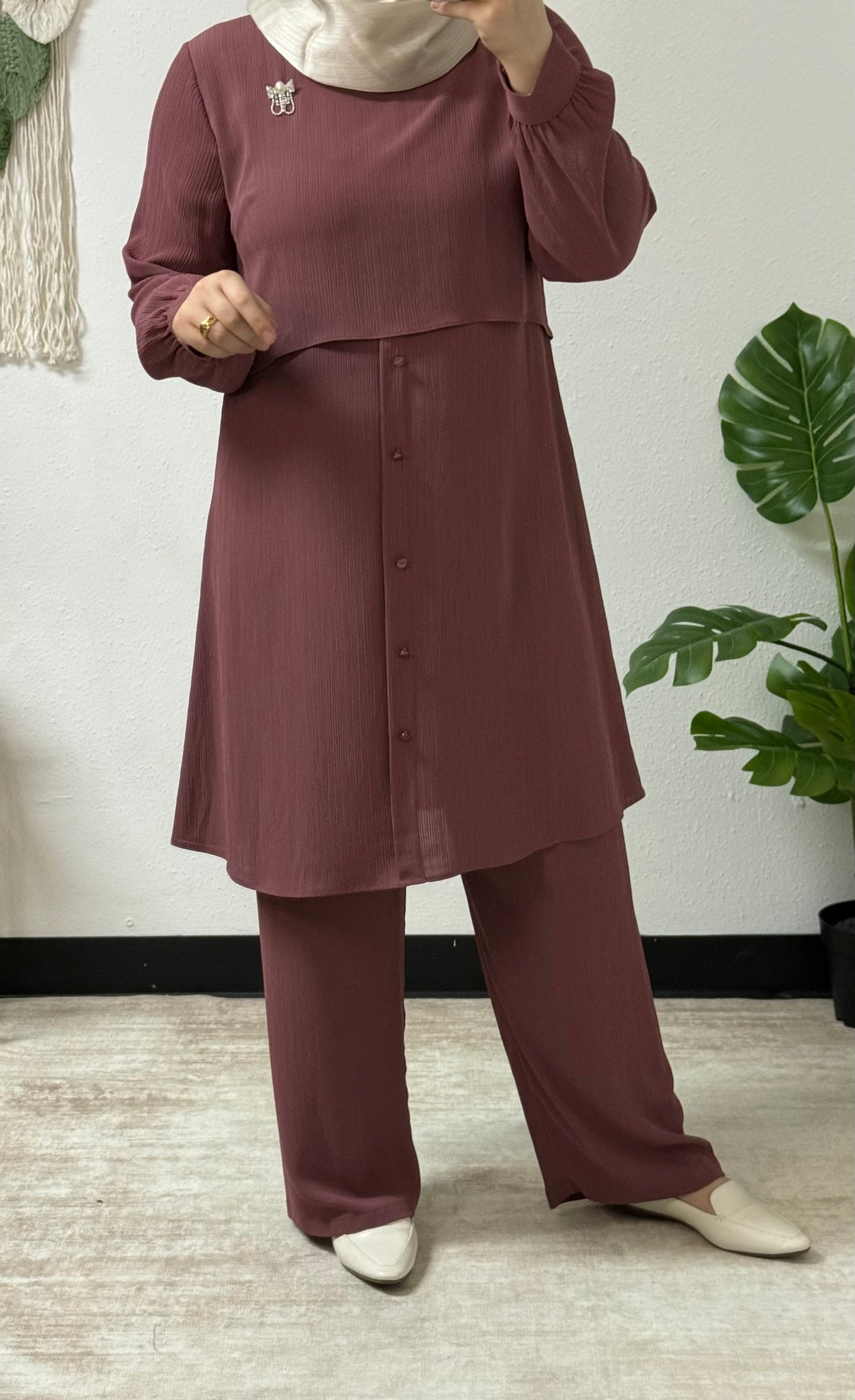 Pleat Effect Co-ord Set