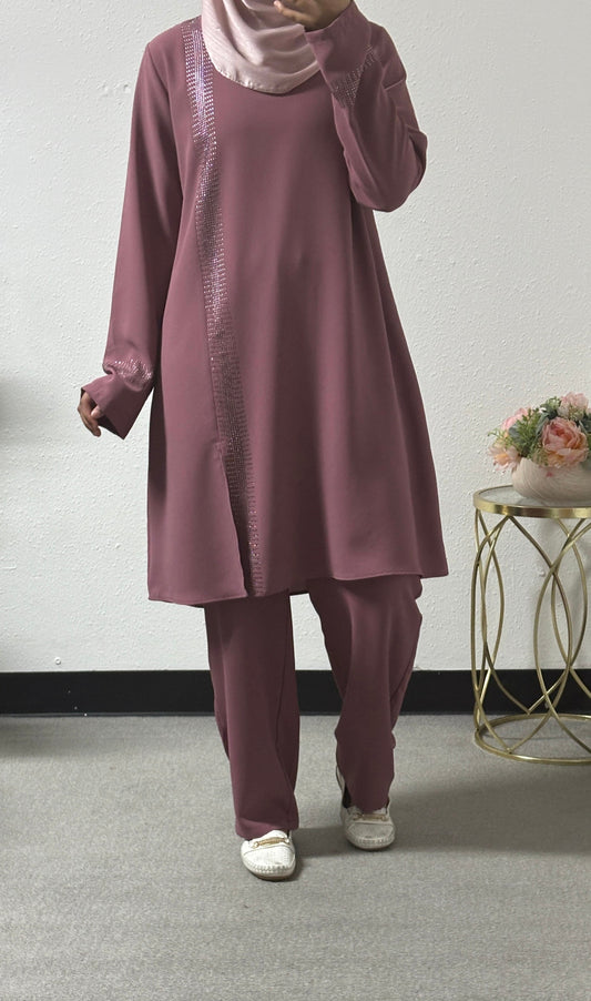 One side beaded set