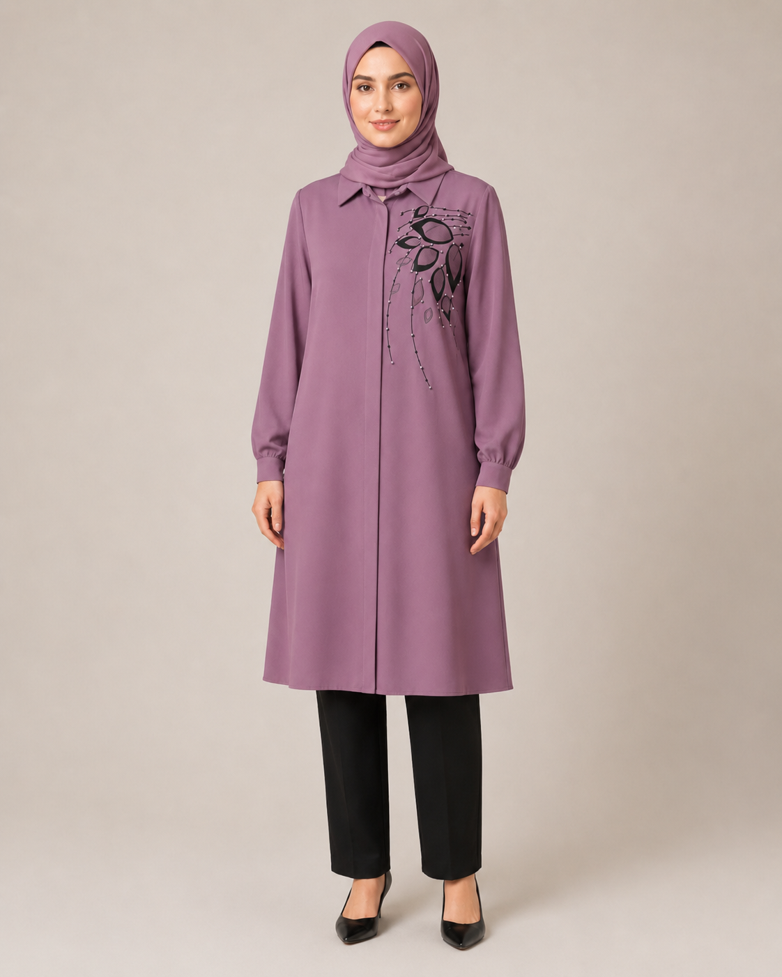 Leaf Print Plus Size Shirt