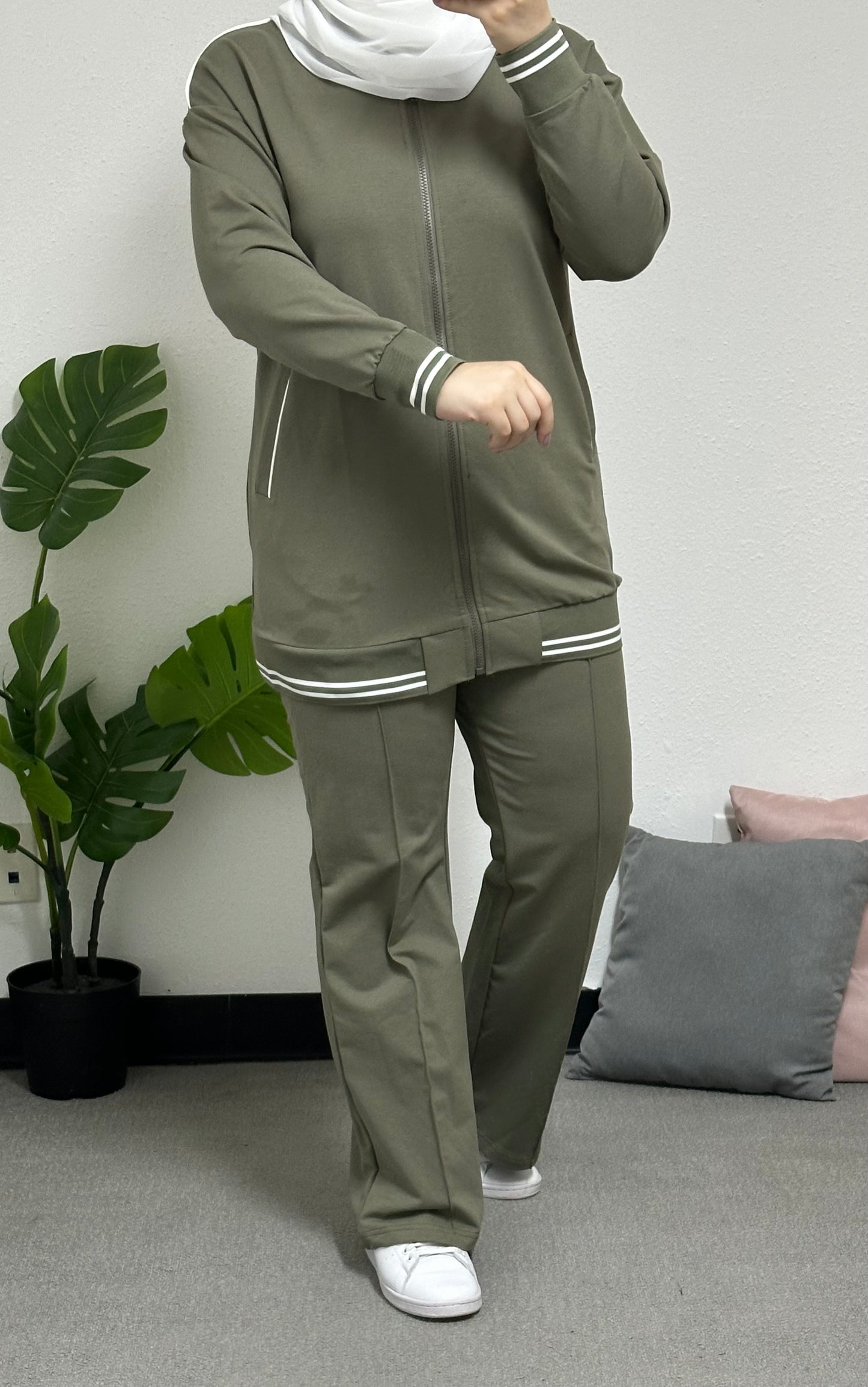 Two-piece cotton Tracksuit set