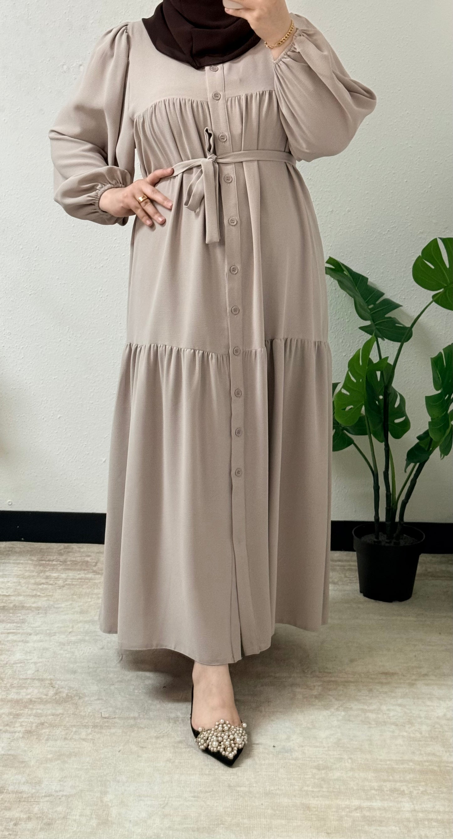 Simple Buton Dress