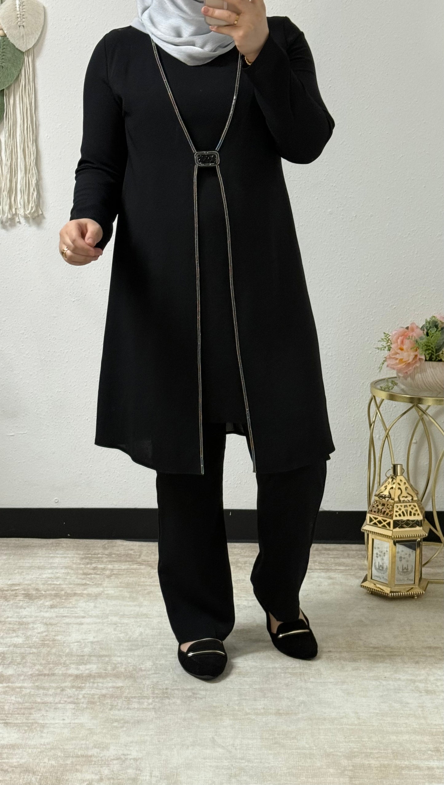 Two piece long shirt set