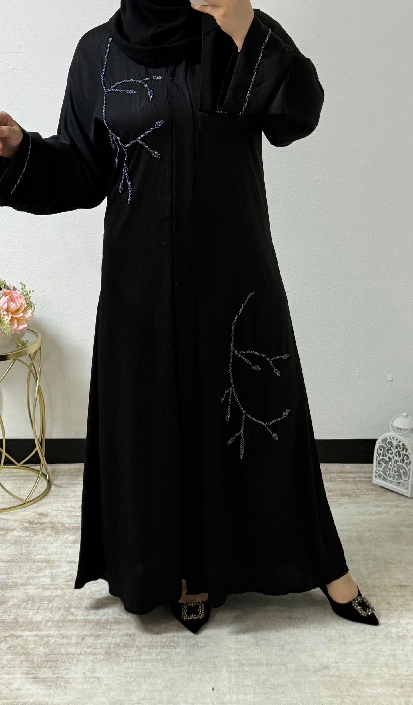 Delicate Beaded Abaya/Hijab