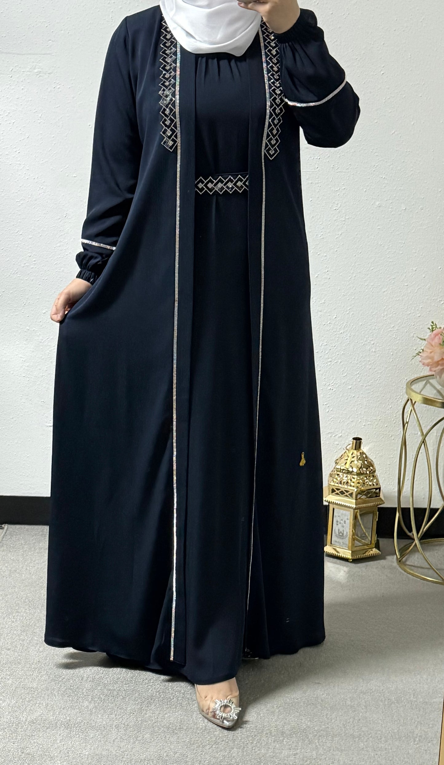 Colorful two-piece abaya