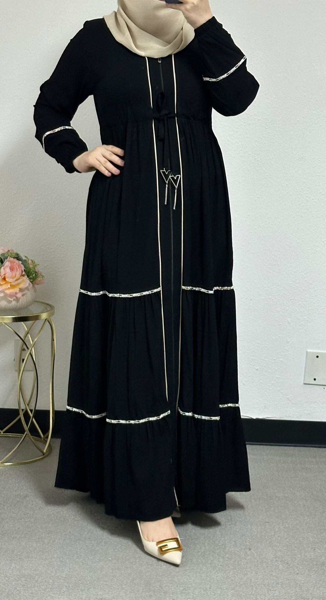 Colorful Flared Abaya