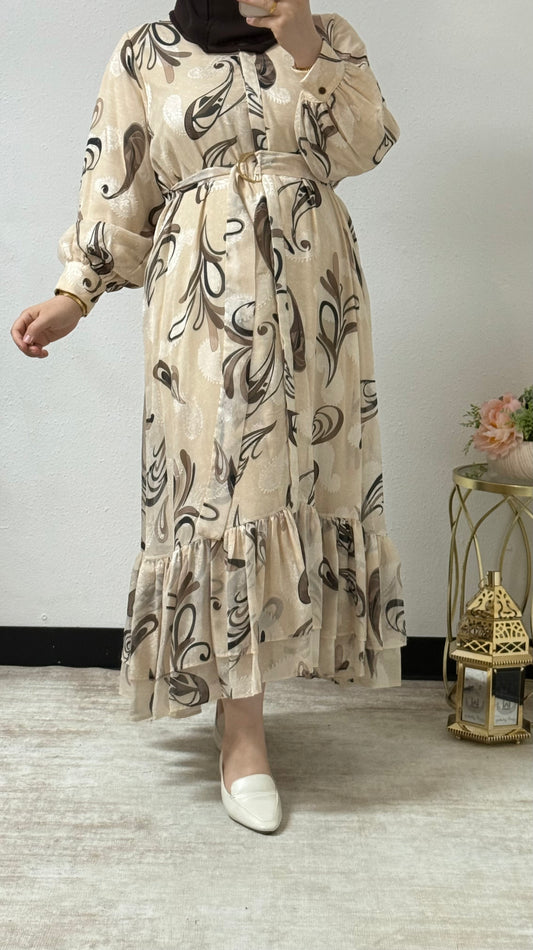 Collared Chiffon Dress