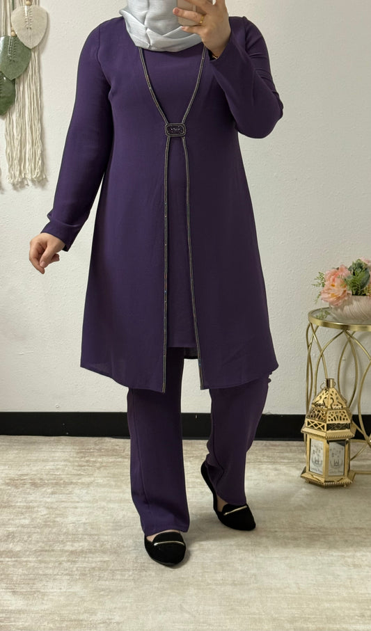 Two piece long shirt set