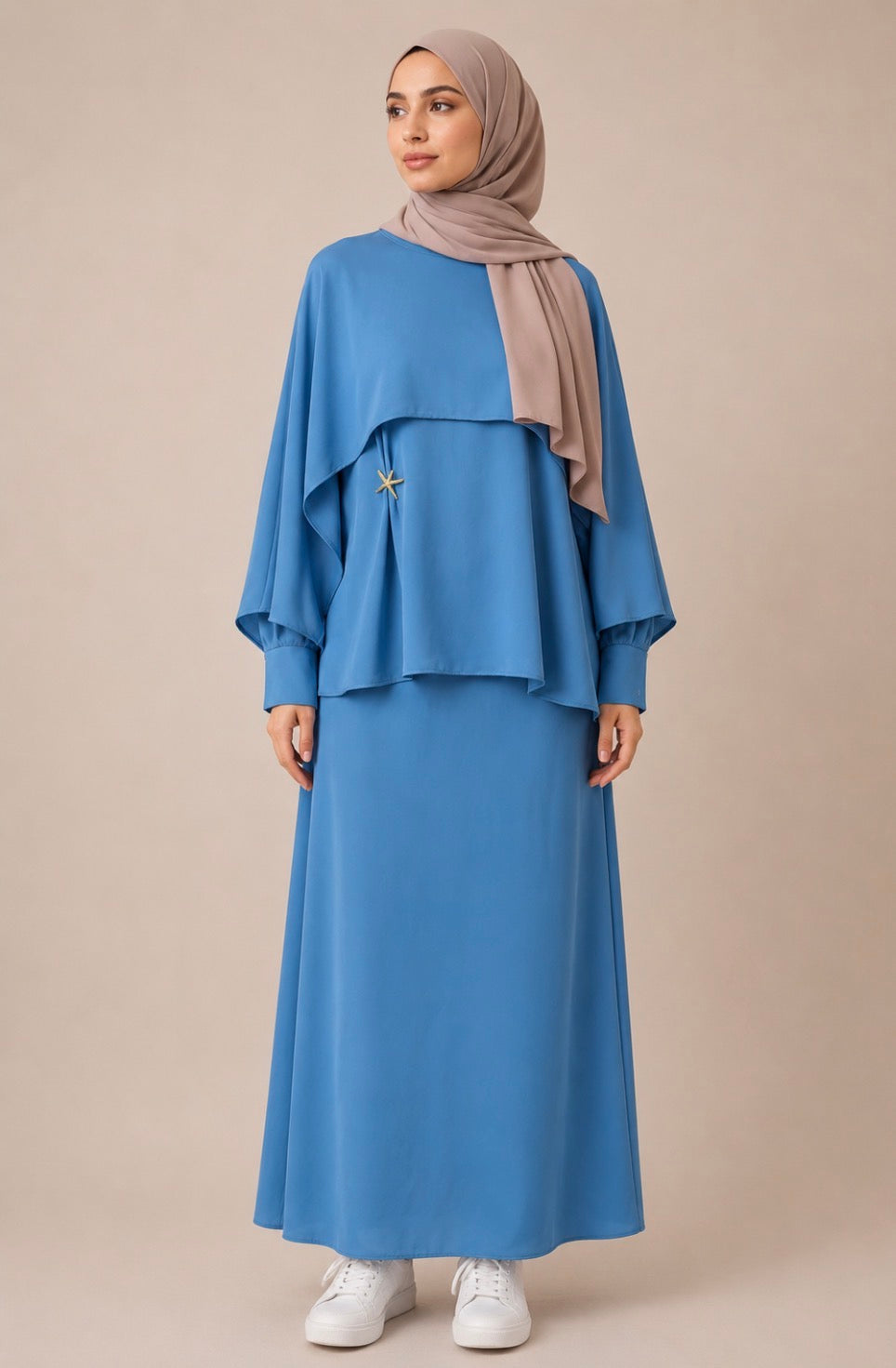 Two Pieces Plain Skirt Set  ￼