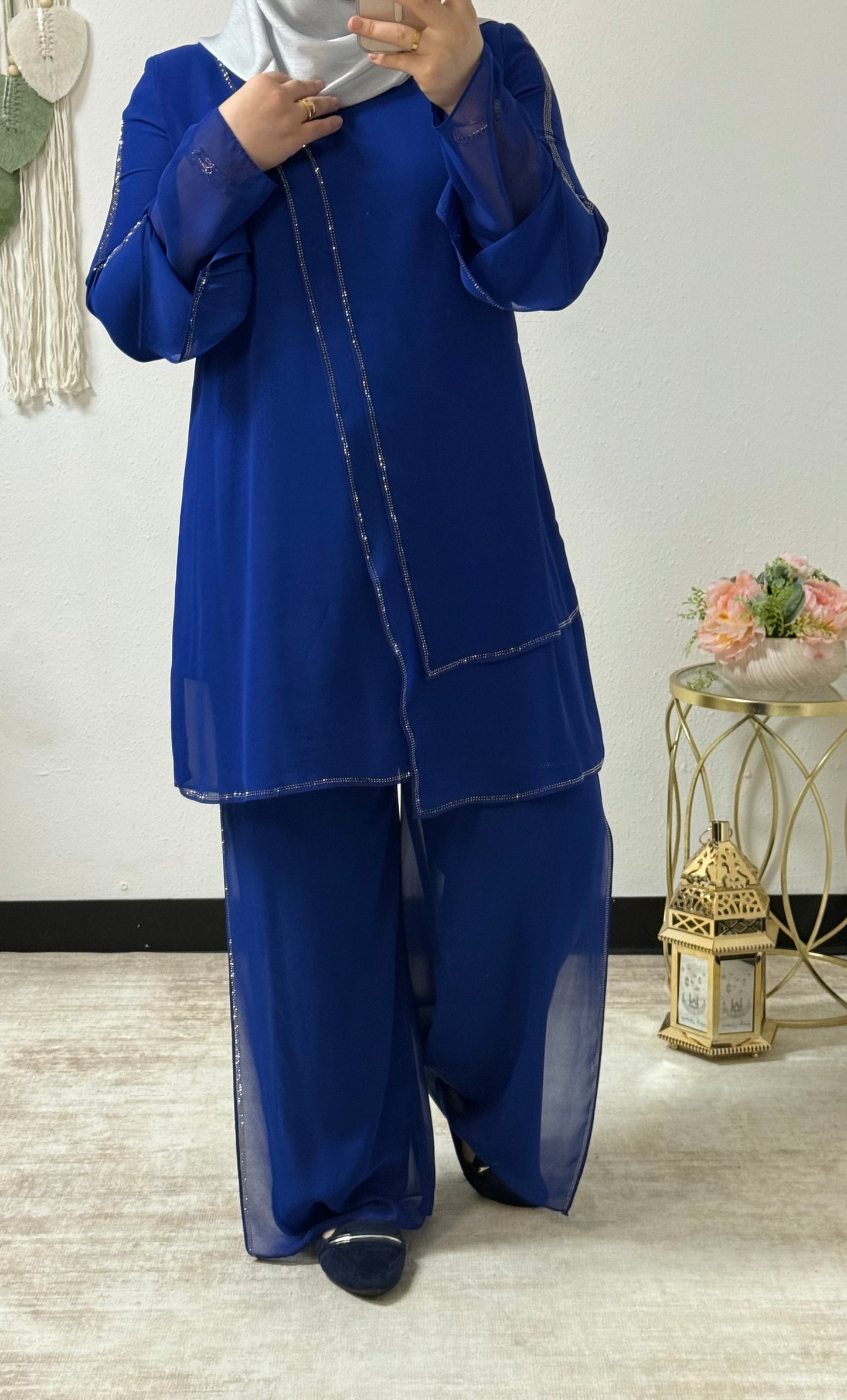 Layered chiffon set