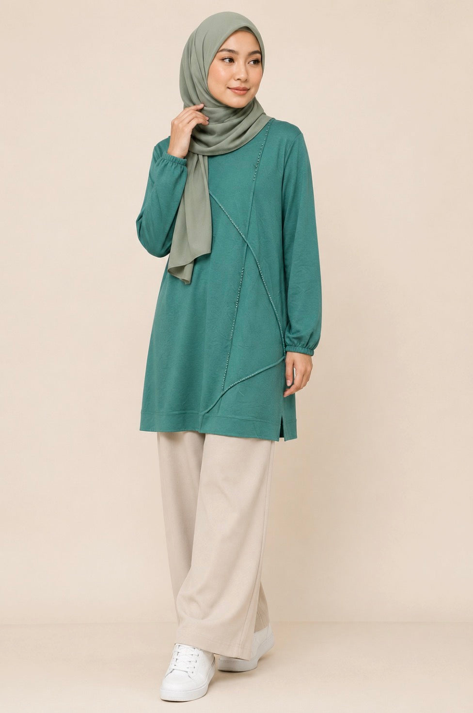 Colorful Pearls Embellished Shirt