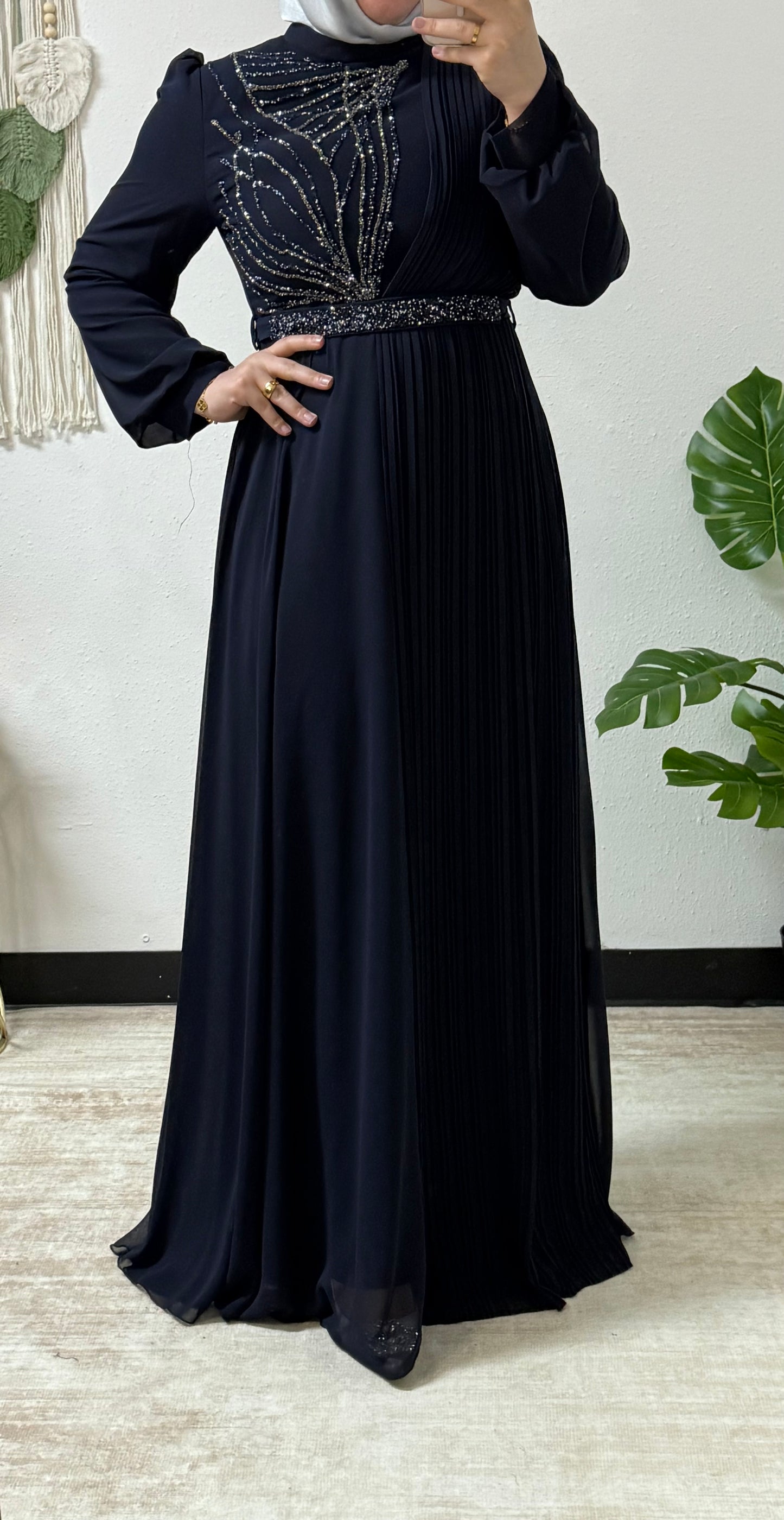 Intricate detail chiffon dress