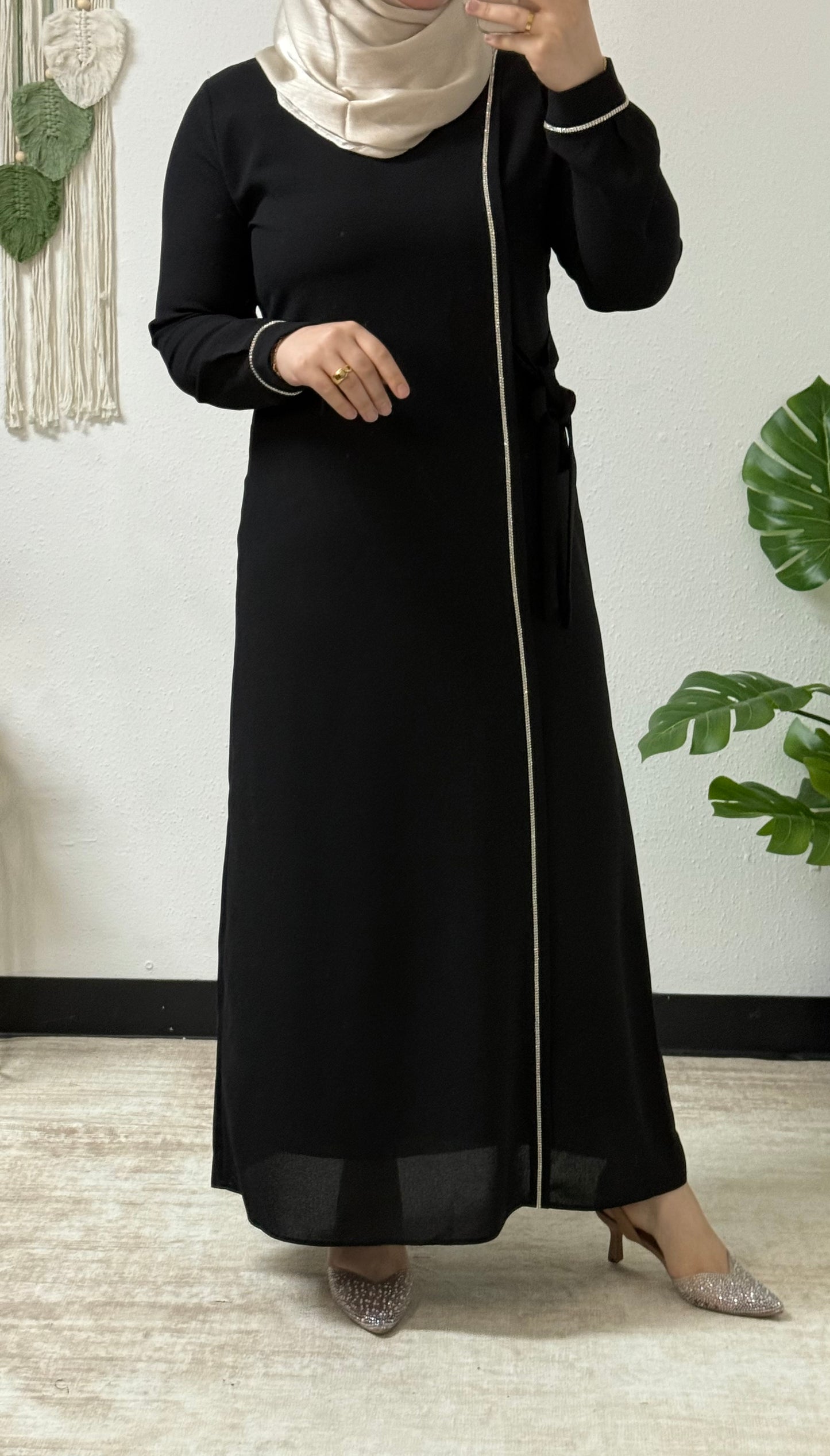 Beaded chiffon dress