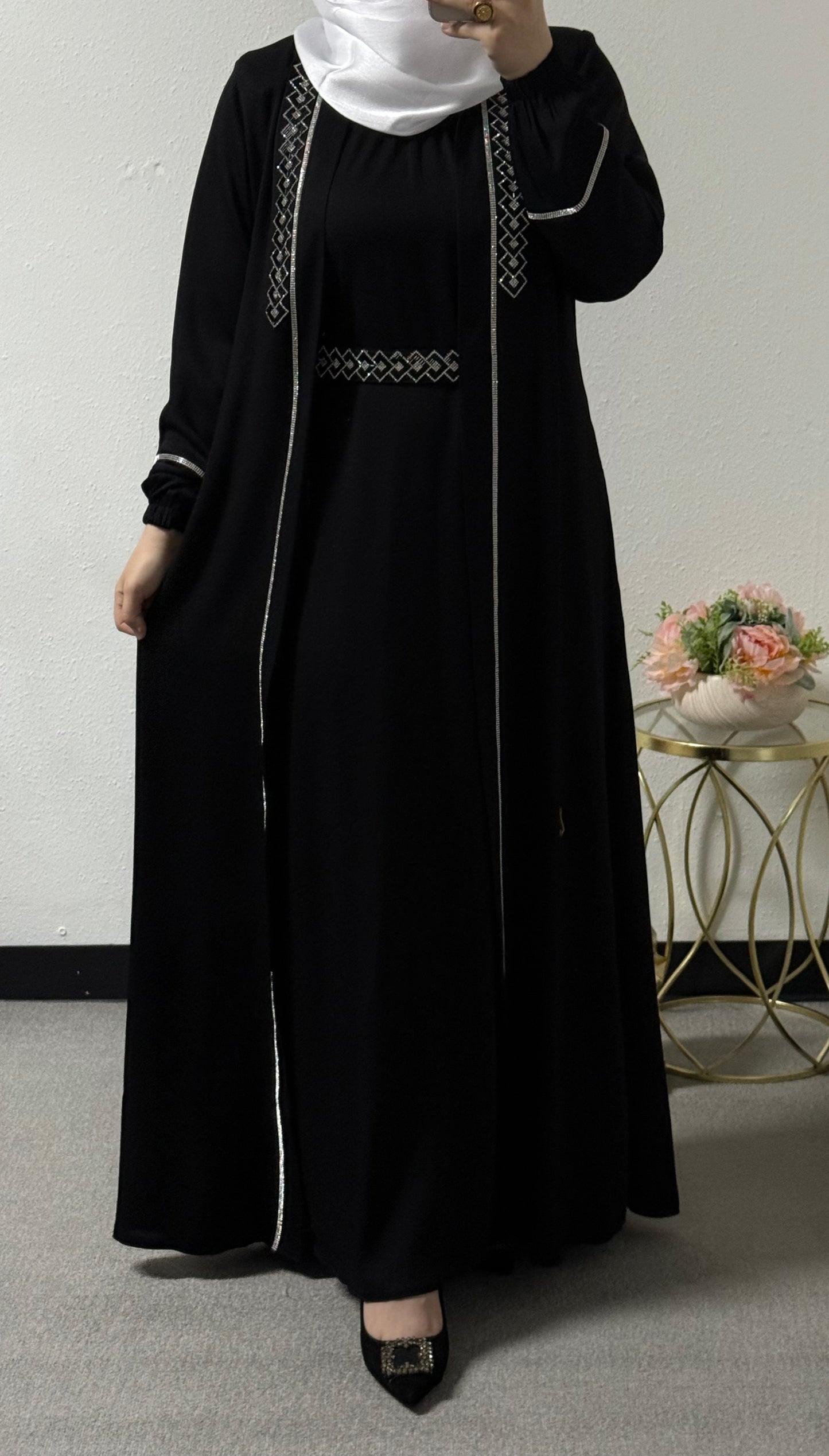 Colorful two-piece abaya