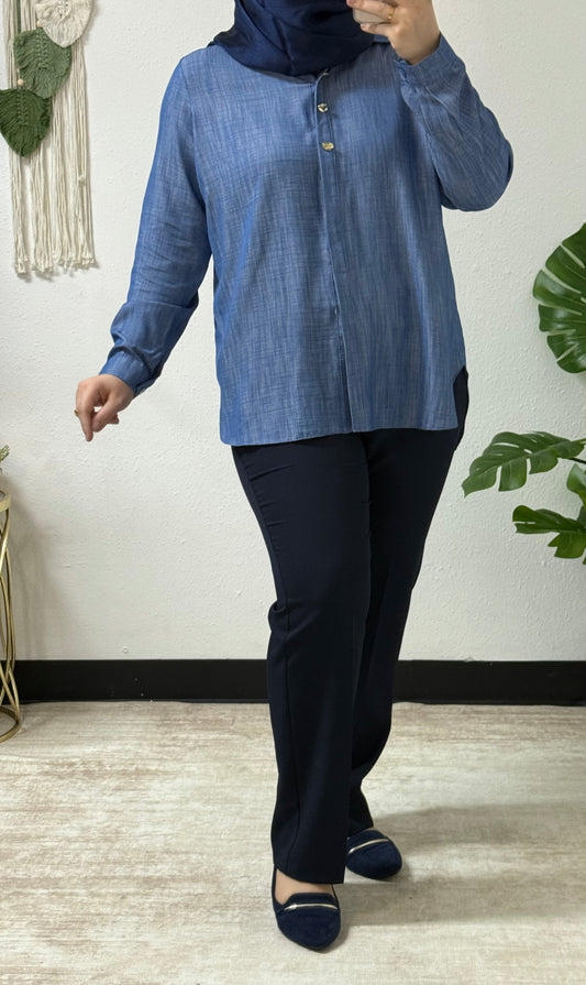 Fancy Button Accent Shirt
