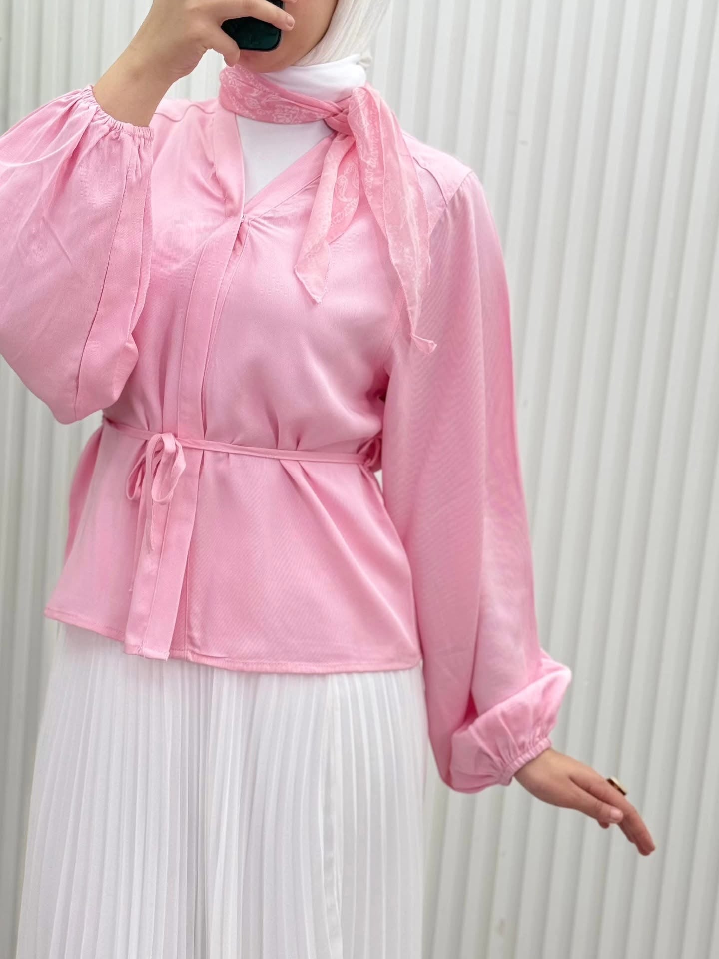 Pleated Pastel Skirt Set