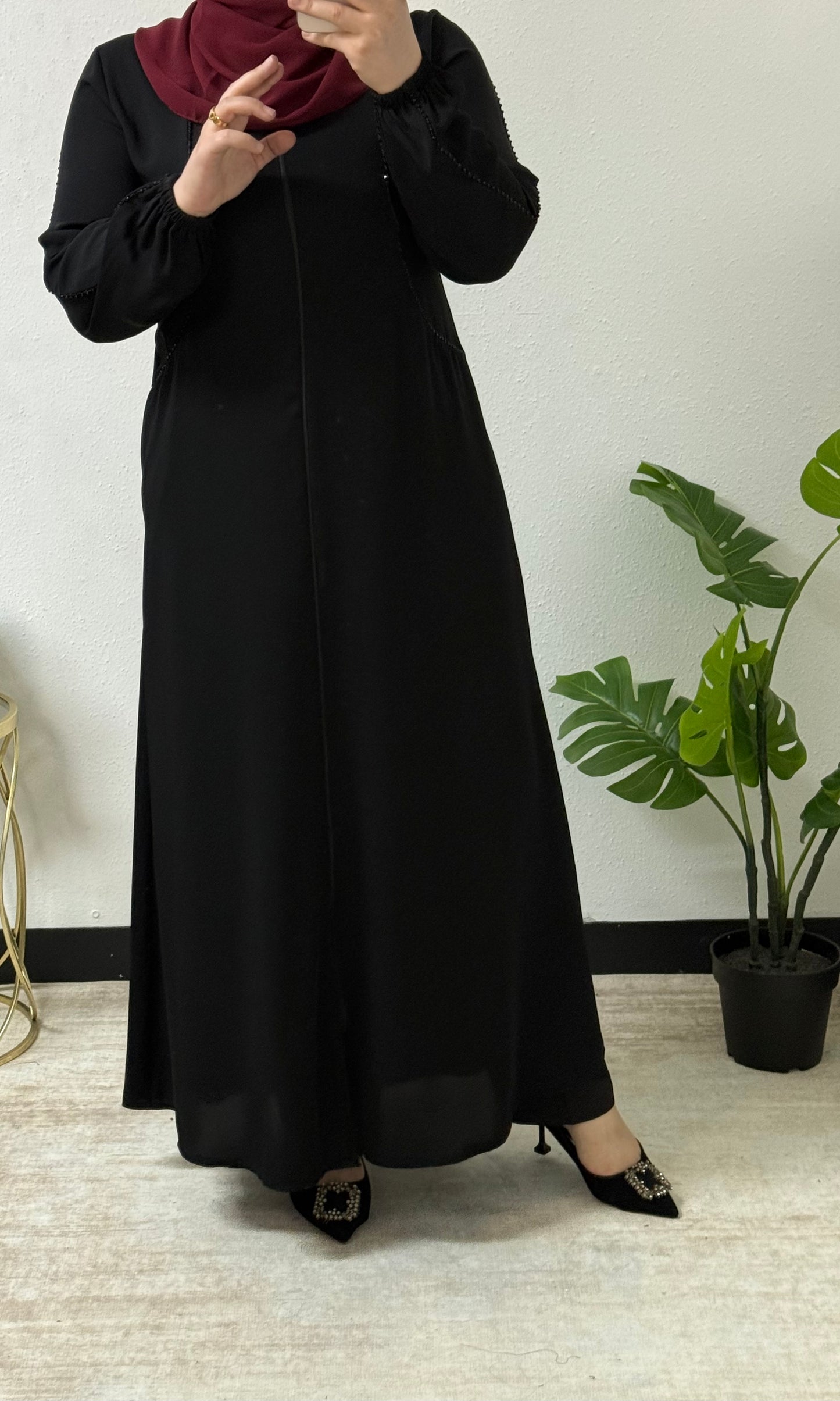 Elegant Beaded Abaya
