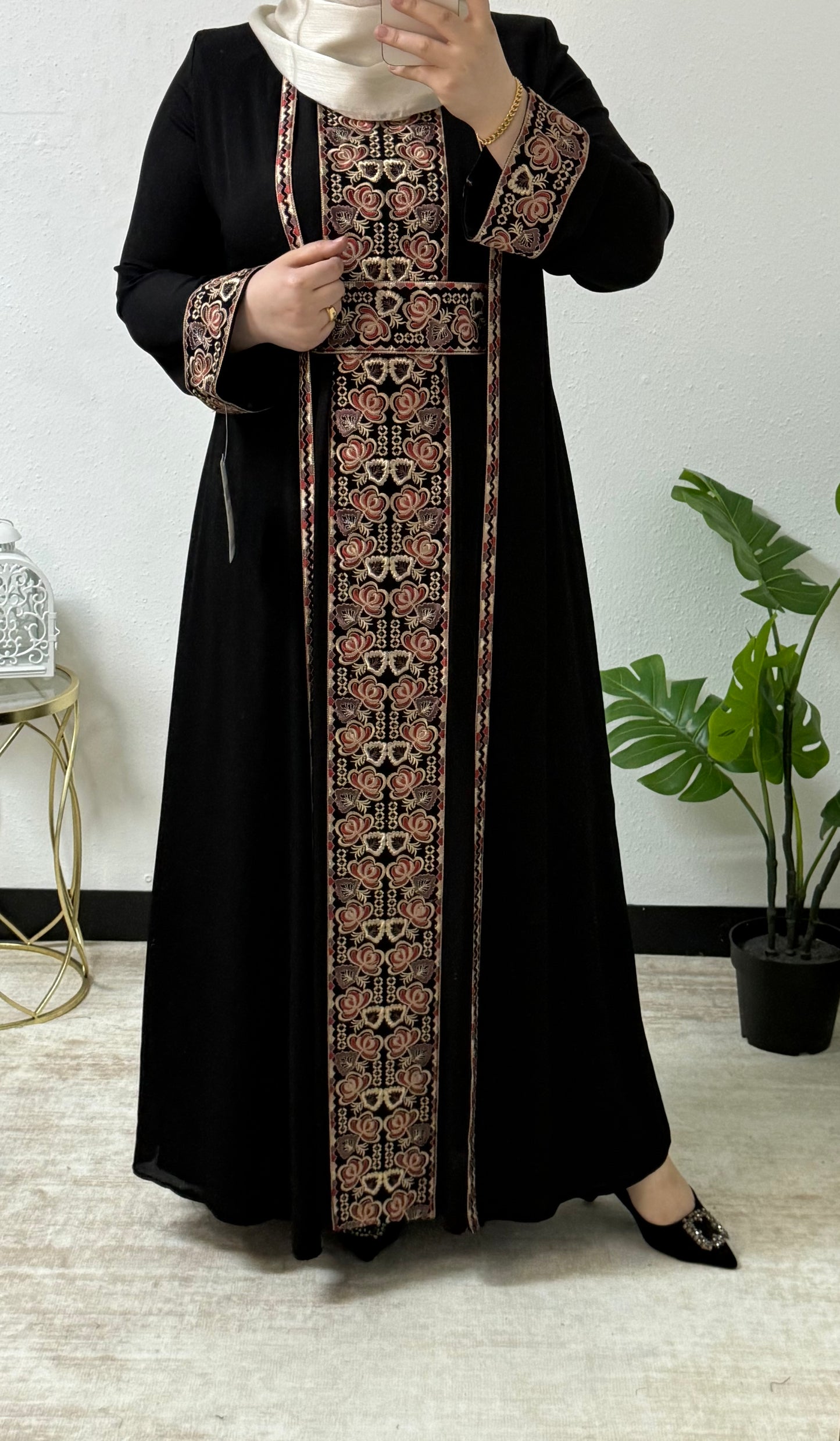 Embroidered Two-Piece Abaya