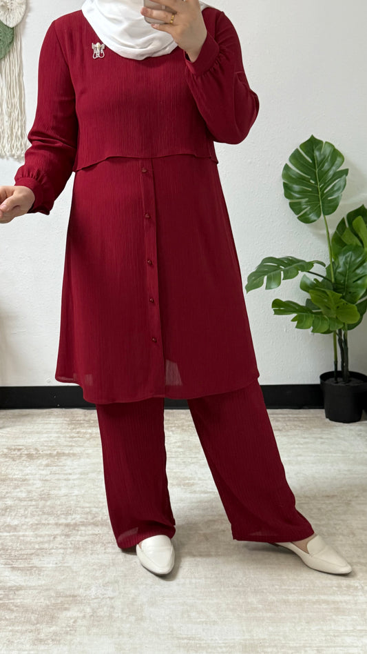 Pleat Effect Co-ord Set