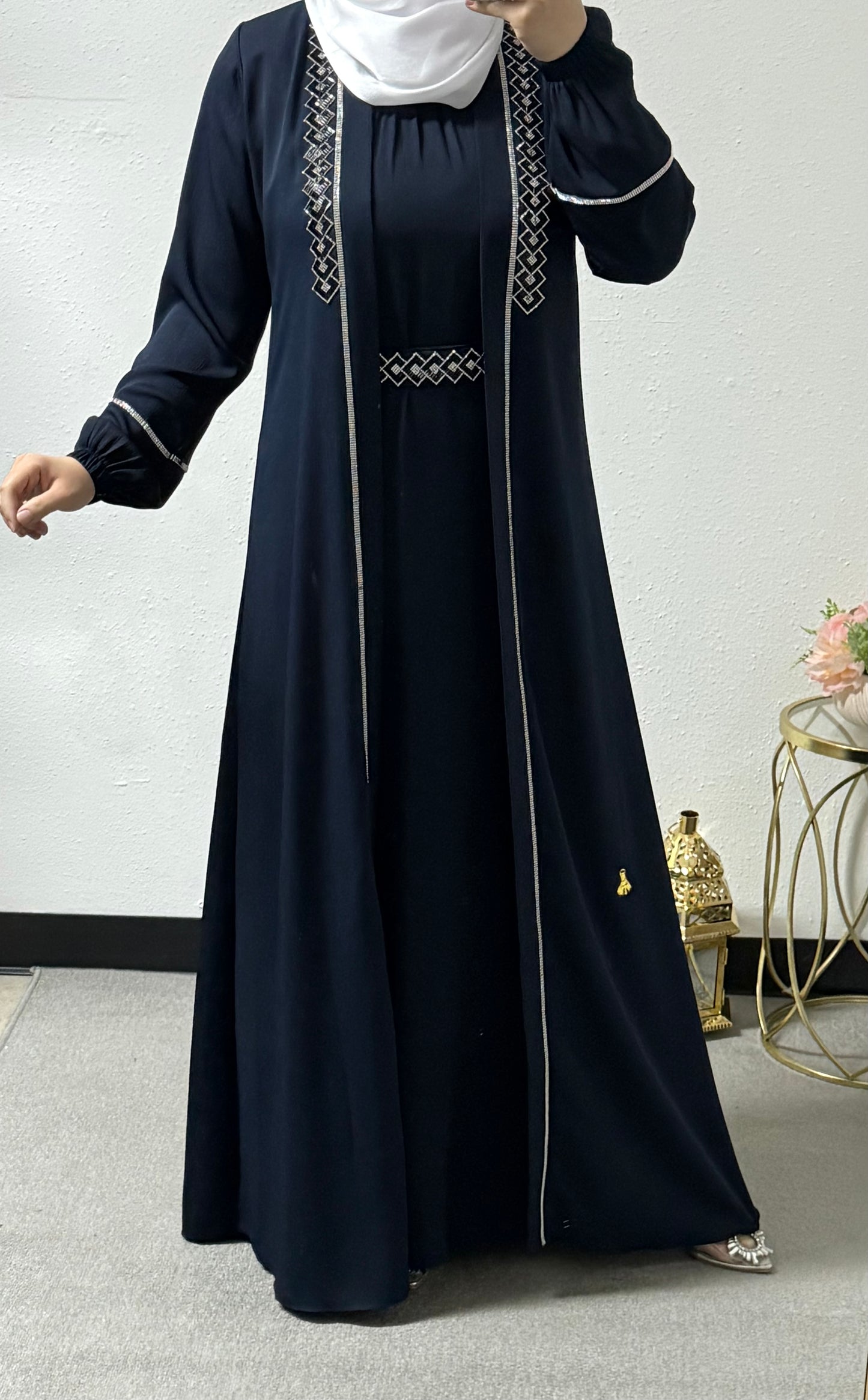 Colorful two-piece abaya