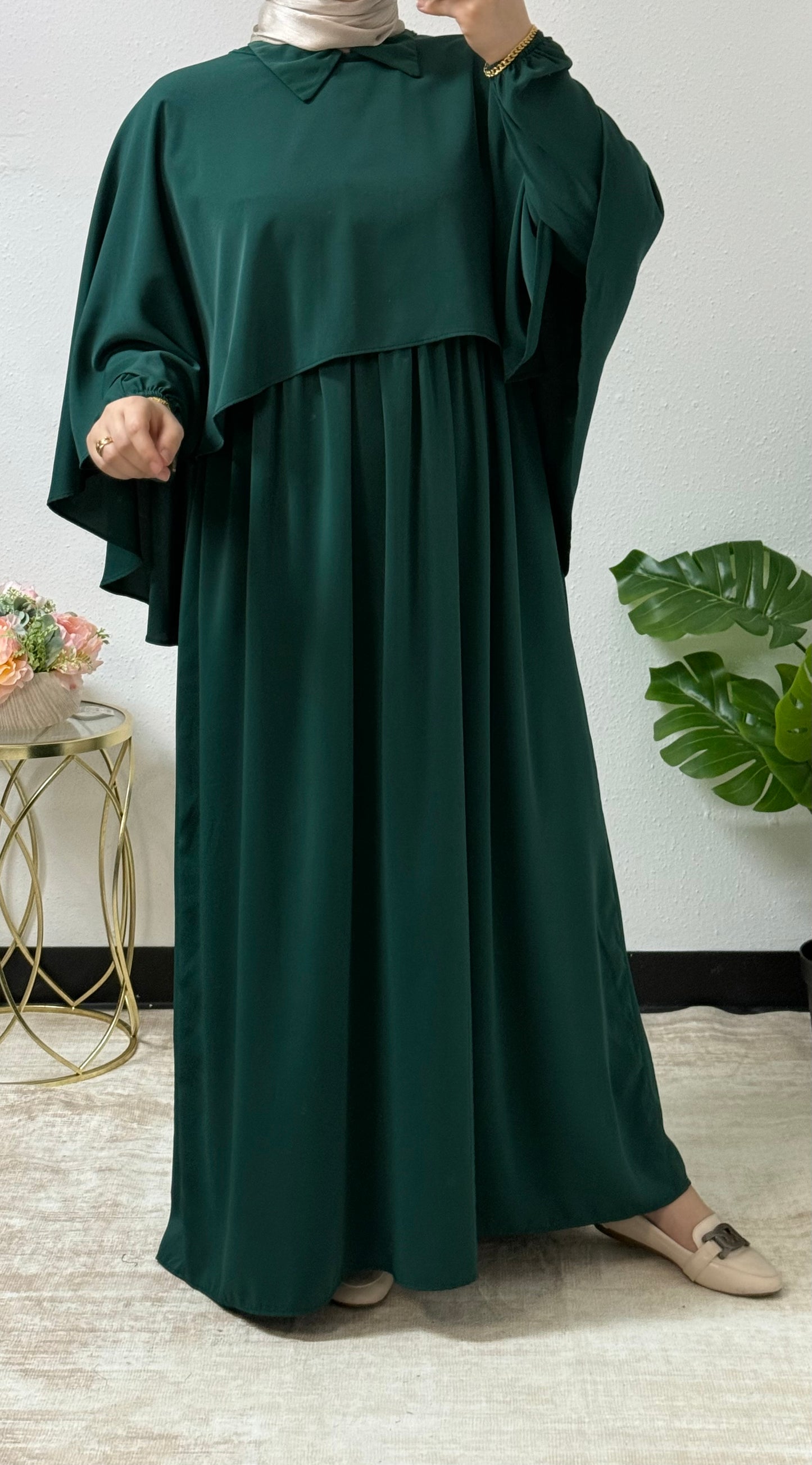 Butterfly style cape dress