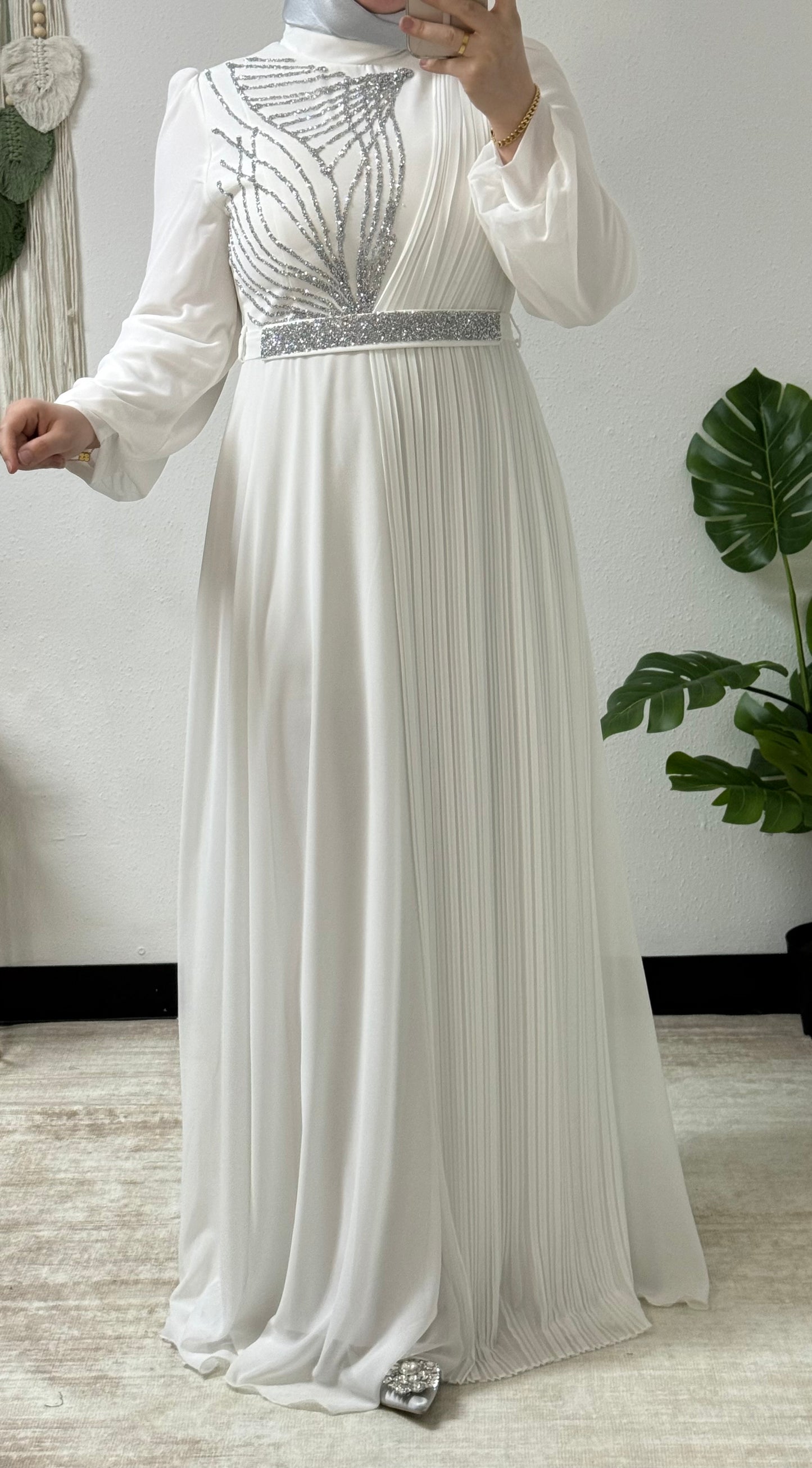 Intricate detail chiffon dress
