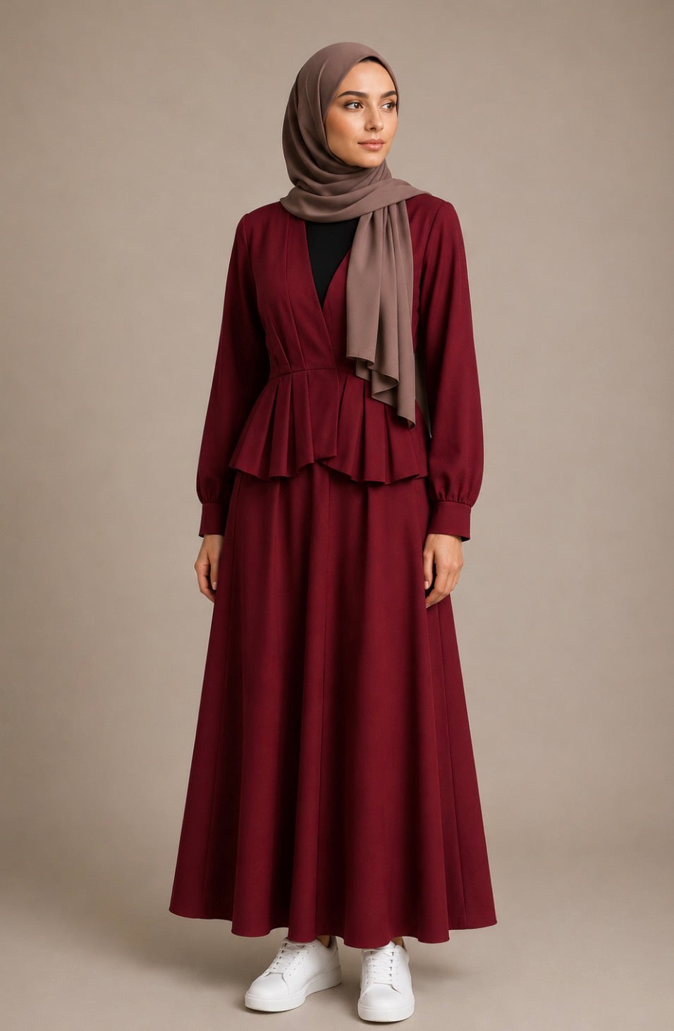 Two piece pleated skirt set