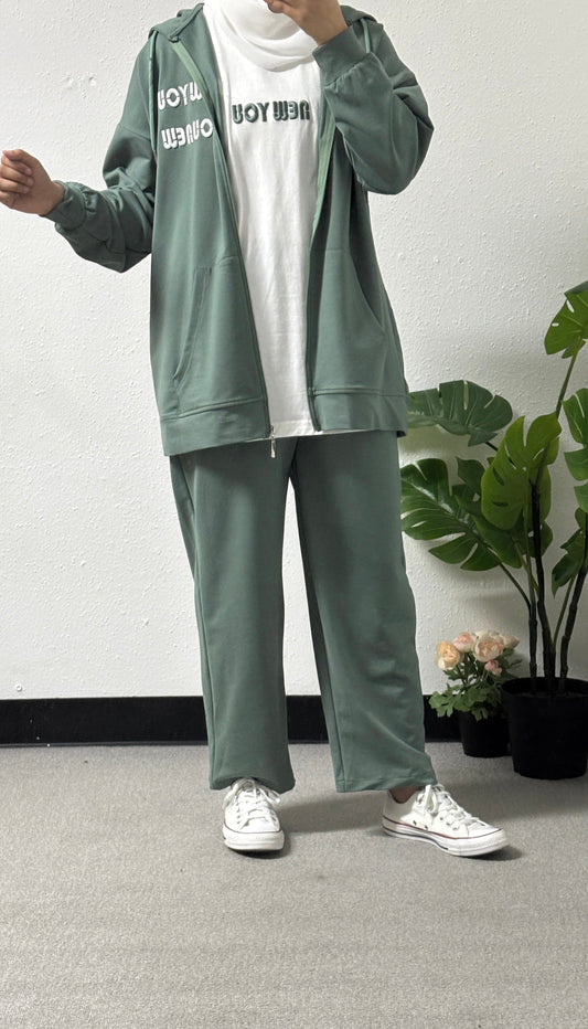 Three-pcs lettered embroidery set
