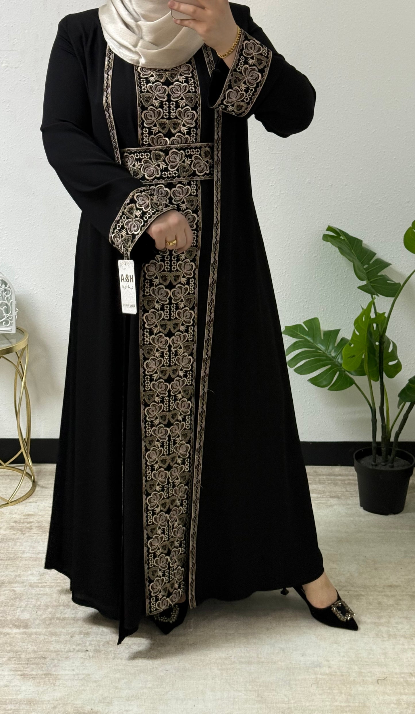 Embroidered Two-Piece Abaya