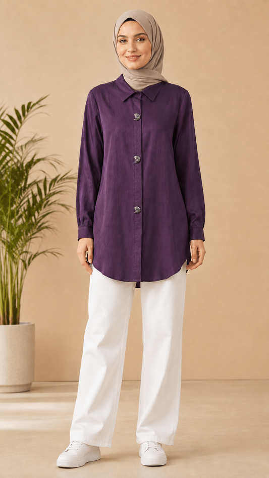 Sliver Buttoned Shirt