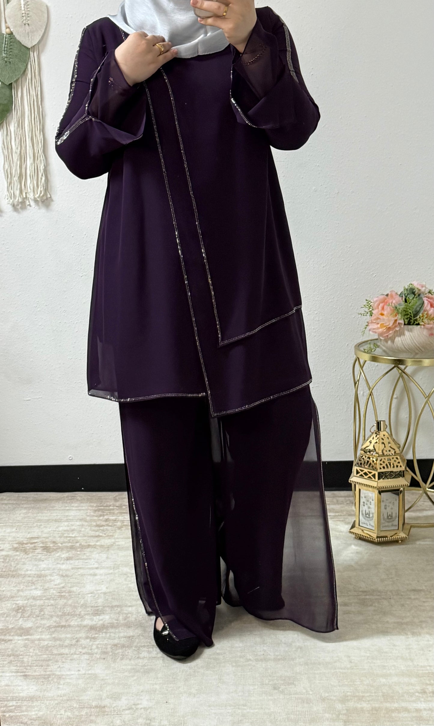 Layered chiffon set