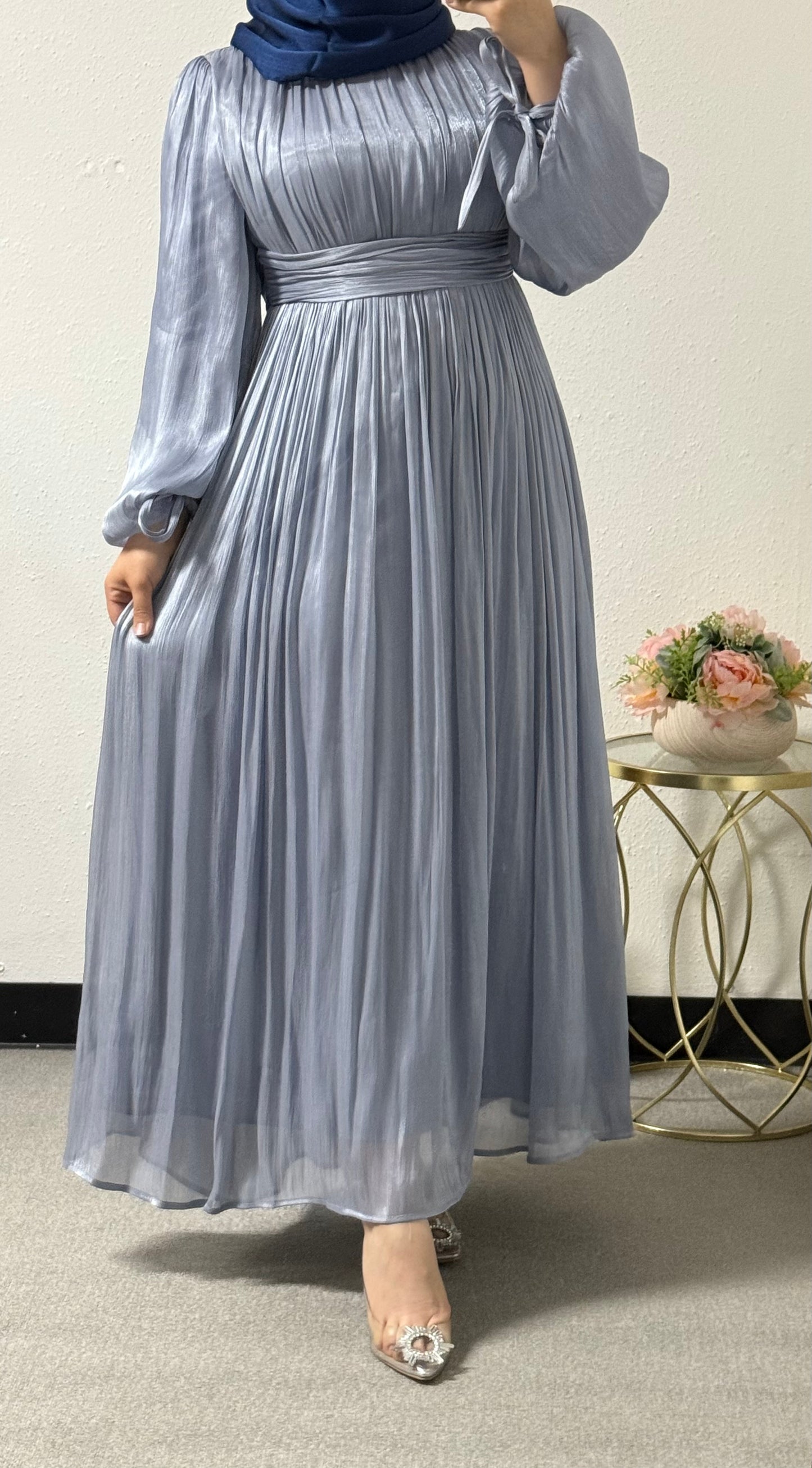 Organza pleated dress