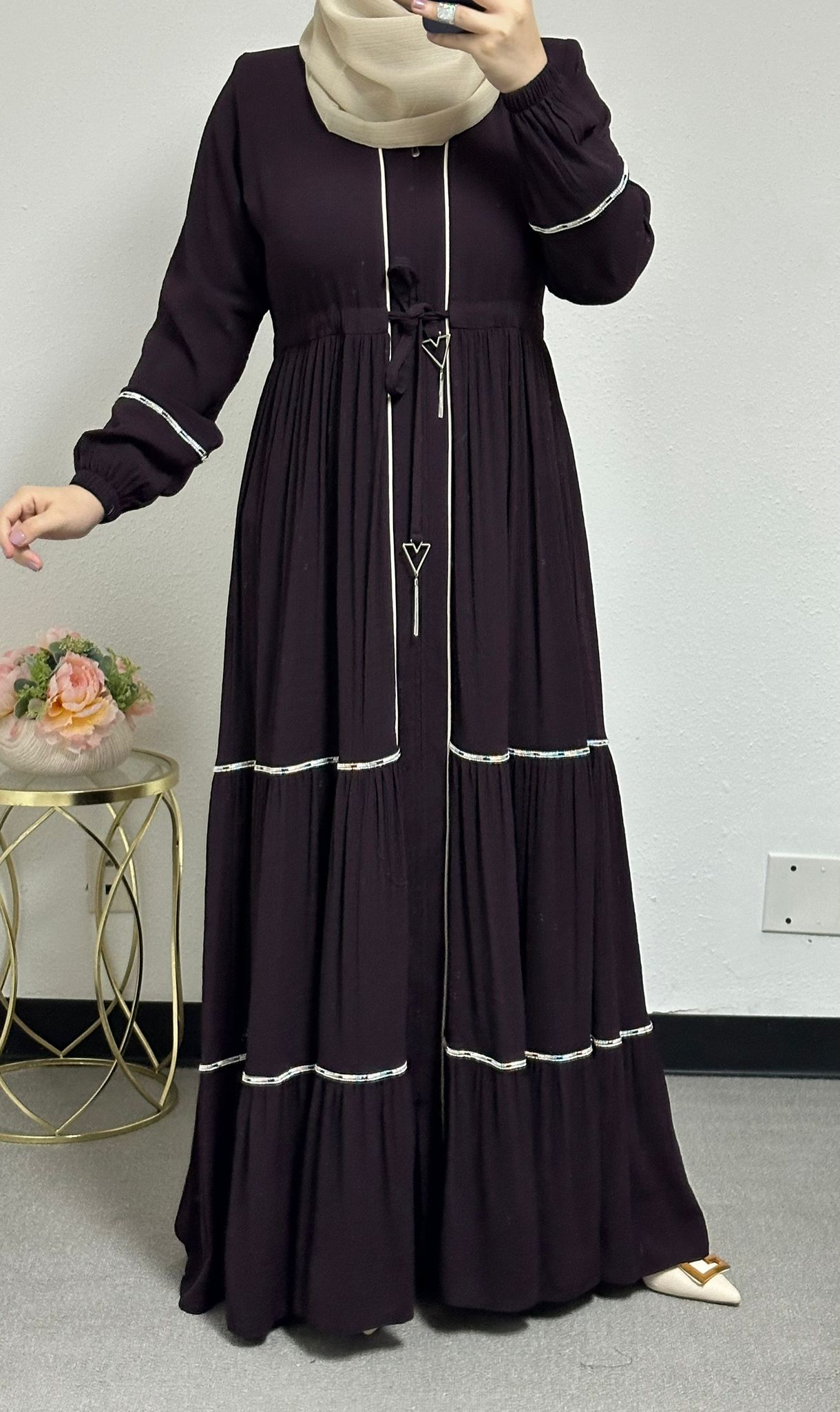 Colorful Flared Abaya