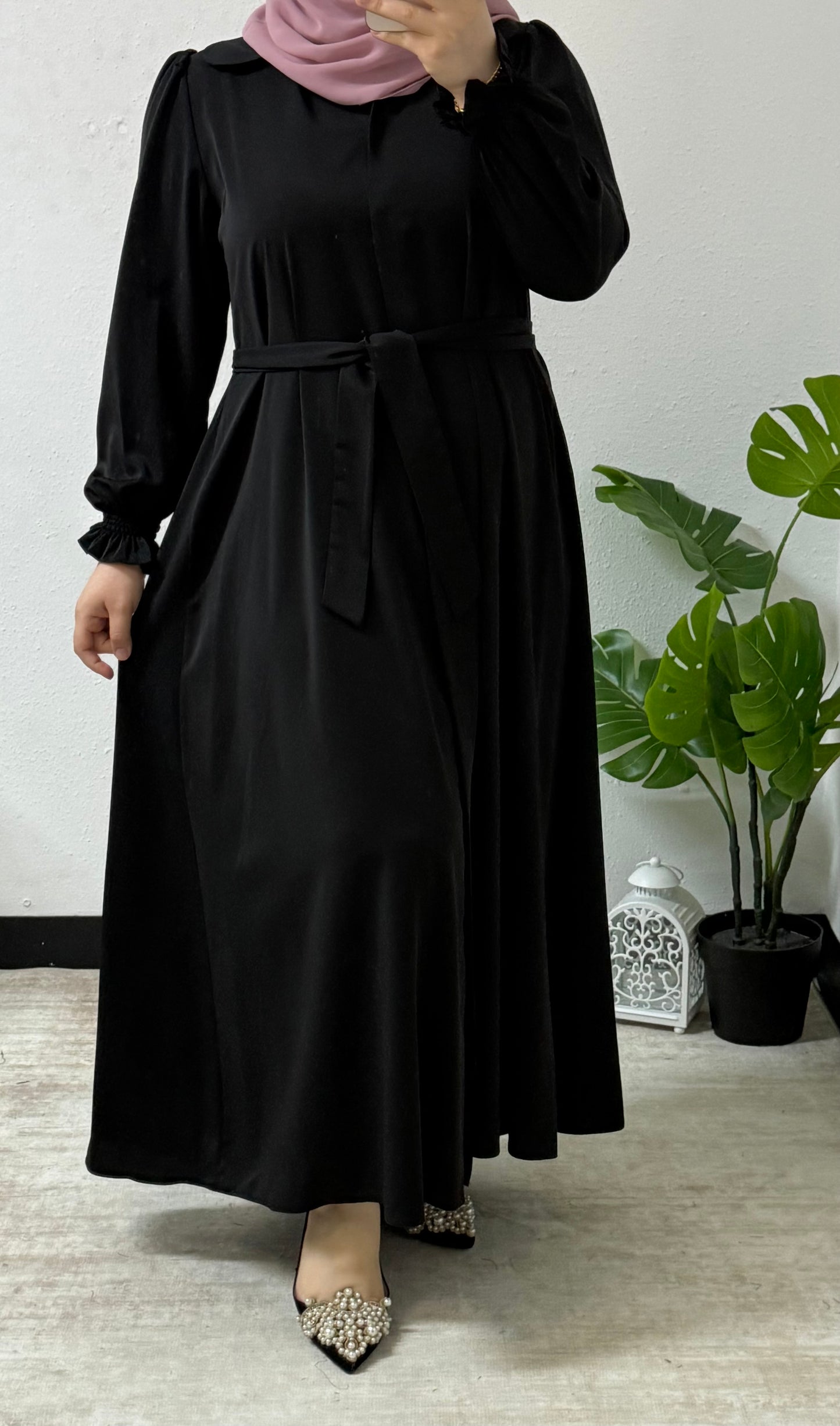 Simple Collar Long Dress