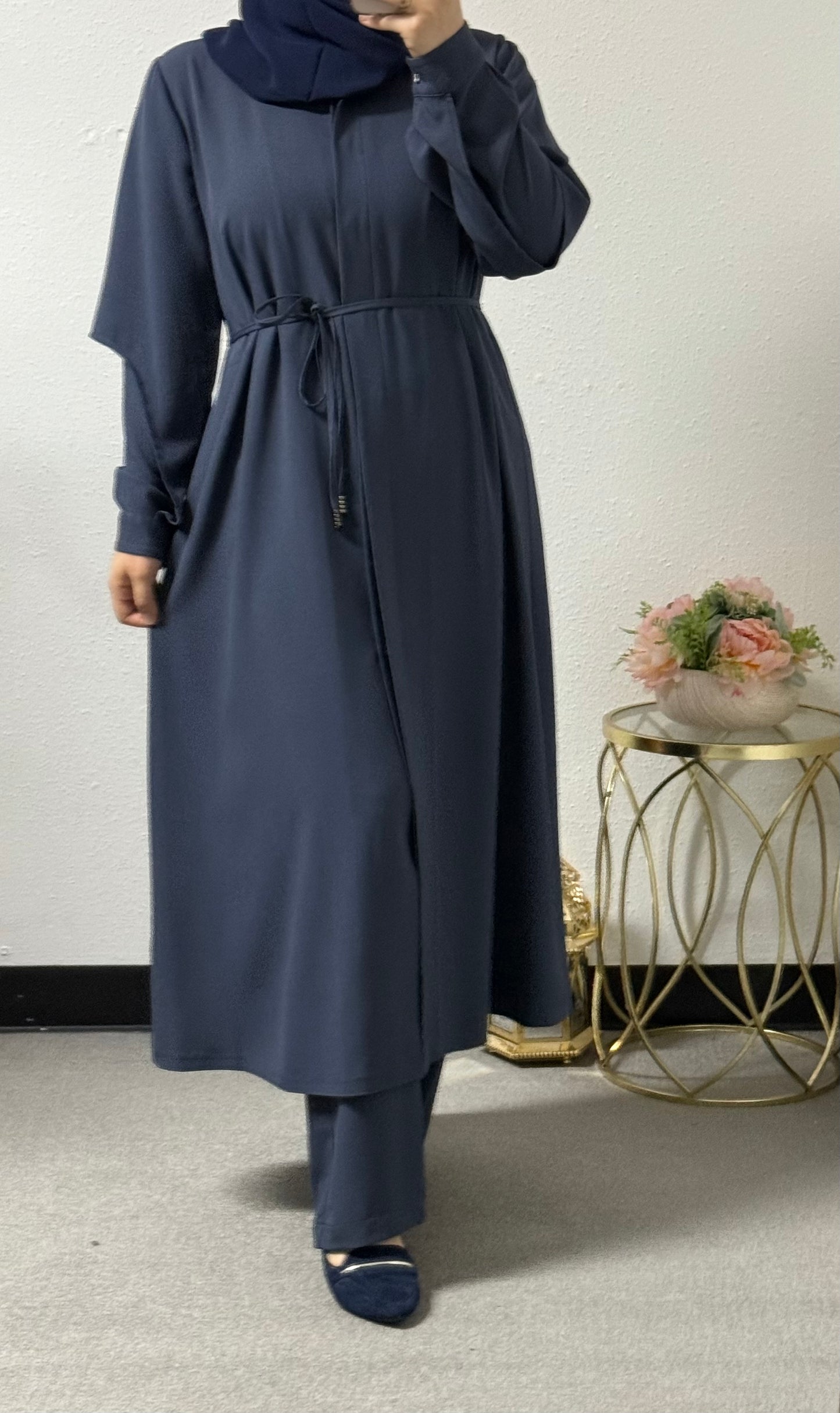 Two-piece simple long shirt set