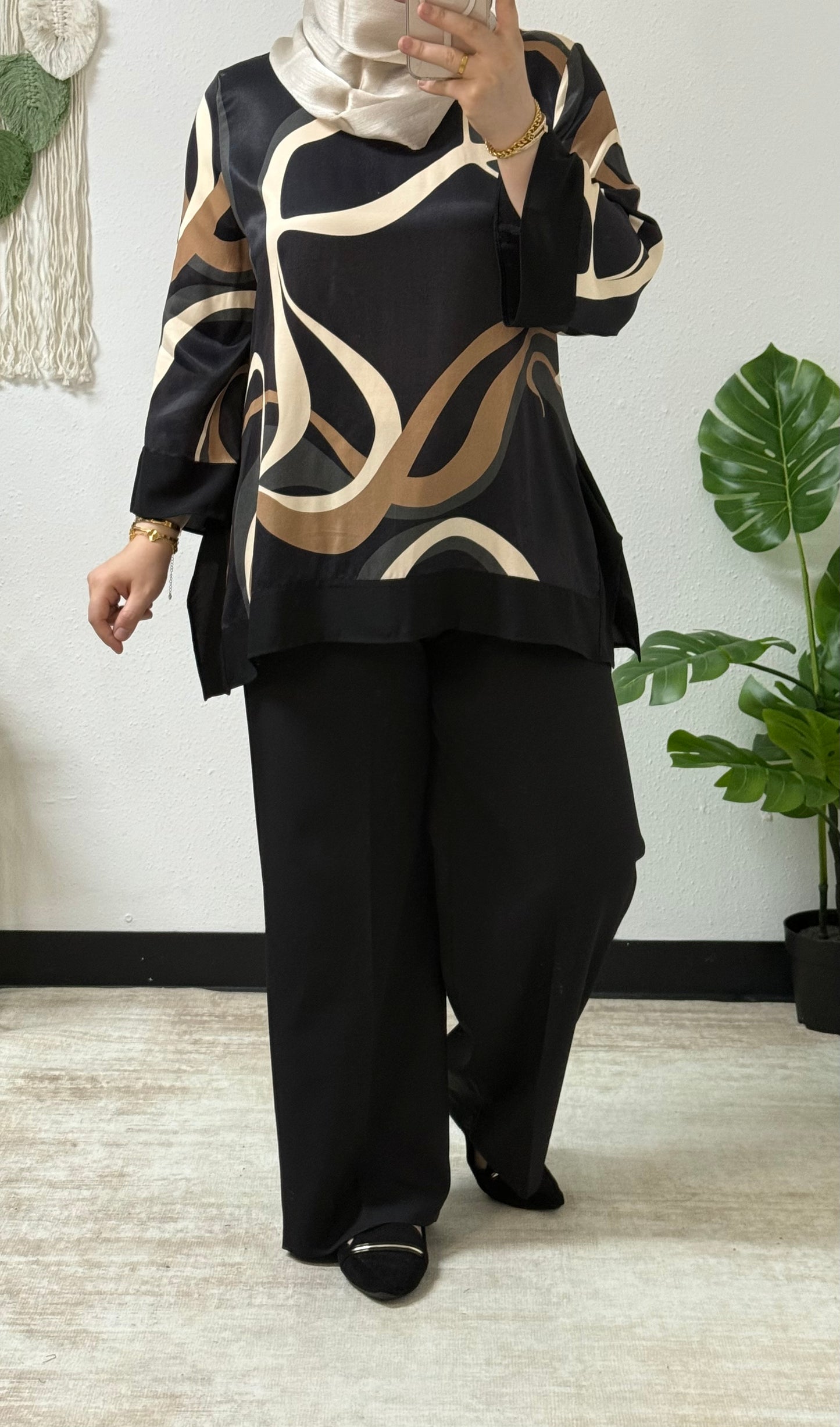 Wavy Silk Shirt