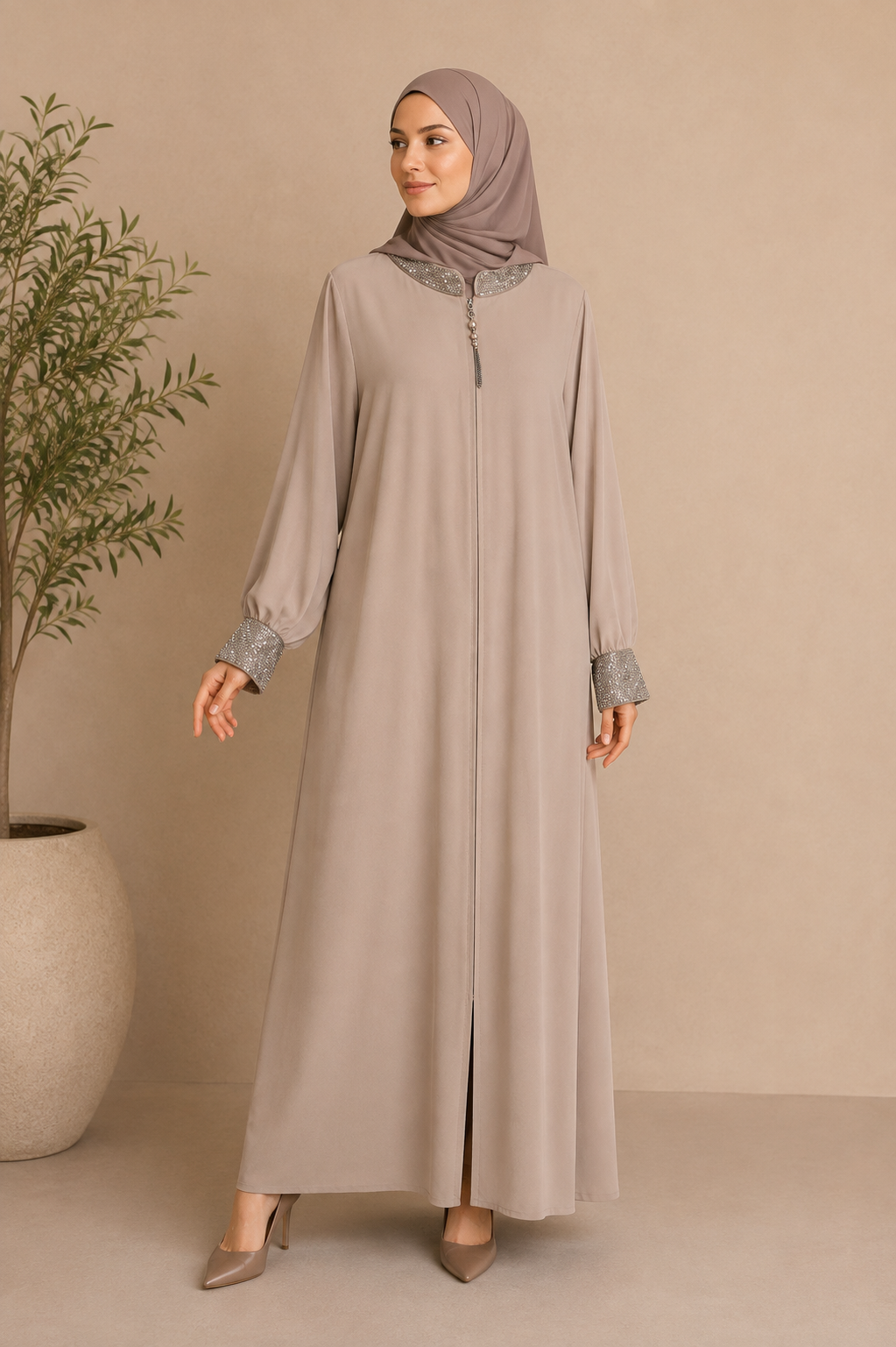 Stone Embellished Abaya