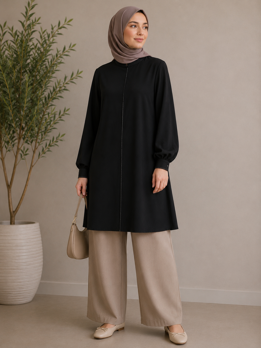 Petite Studs Tunic Top