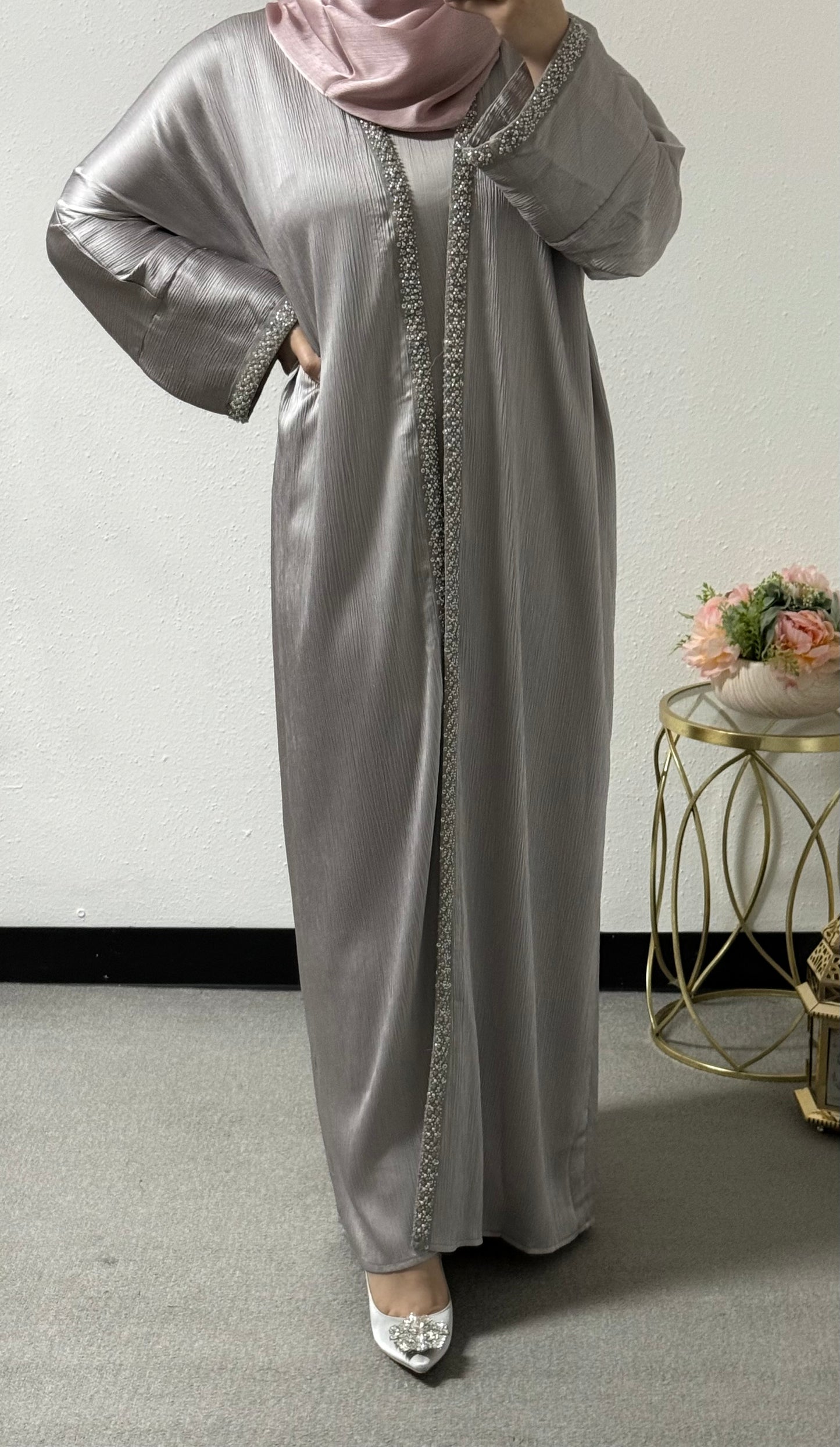 Two piece colored abaya