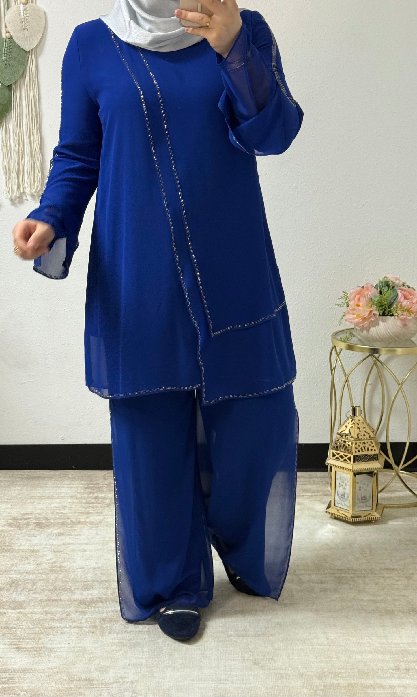 Layered chiffon set