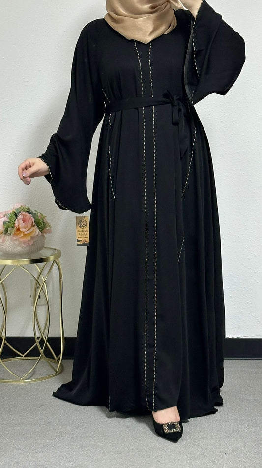 Wide flared abaya with a flowing design