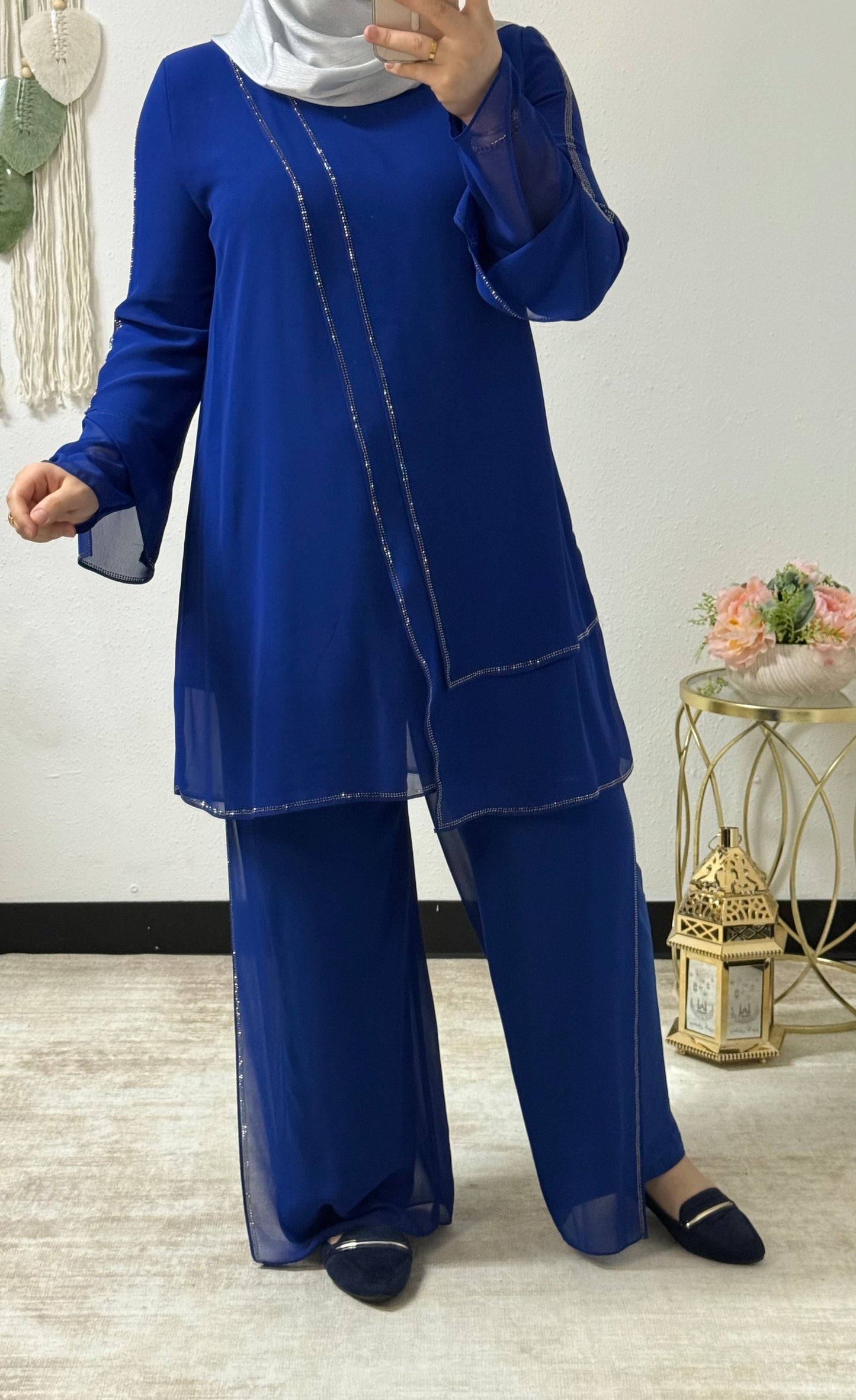 Layered chiffon set