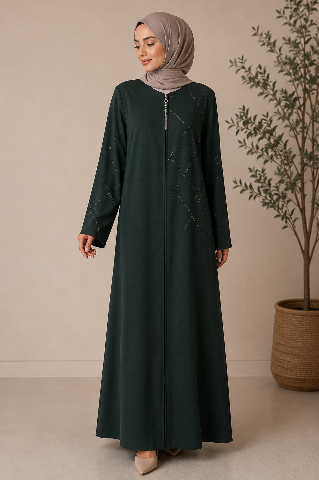 Beaded Embellished Abaya