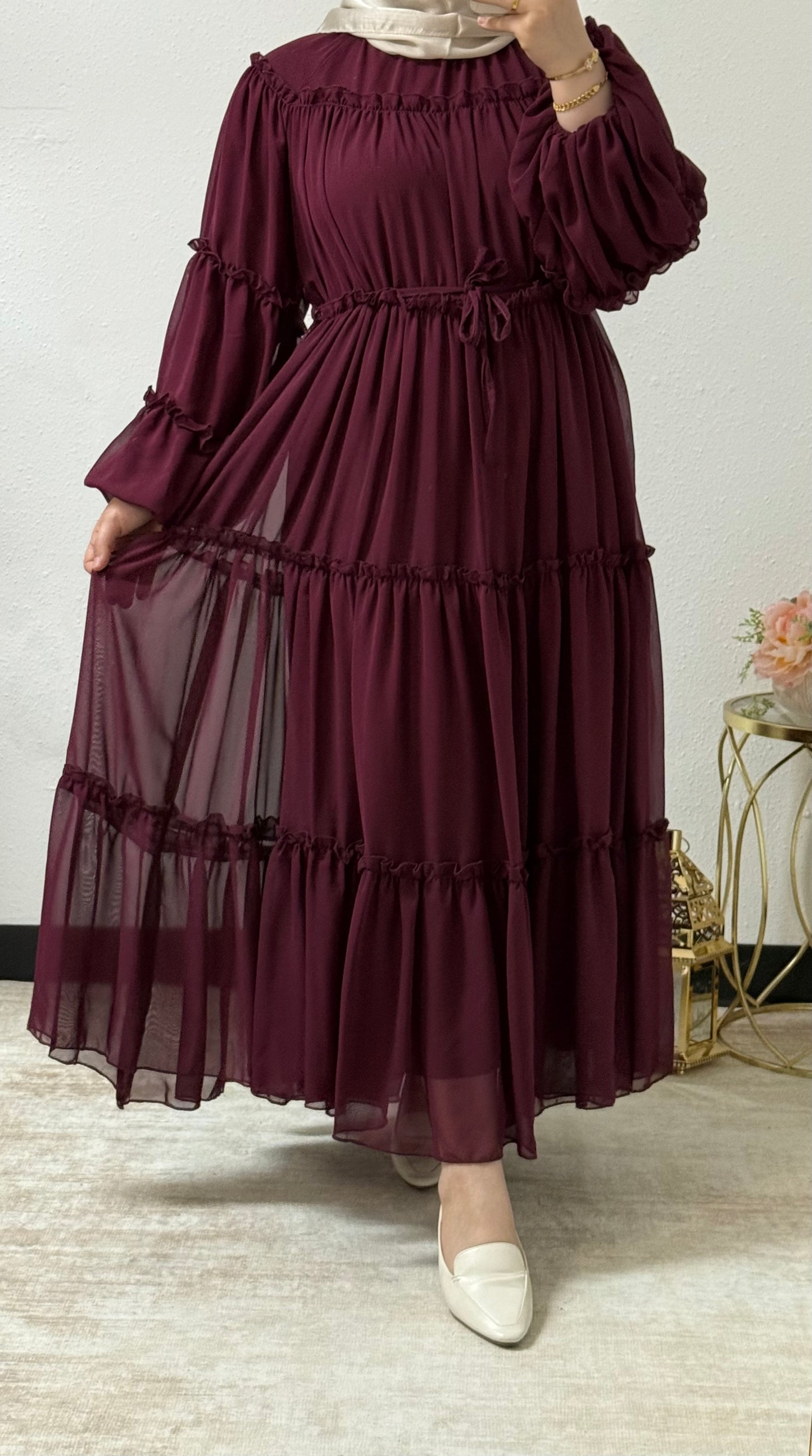 Layered Ruffle Detail Dress