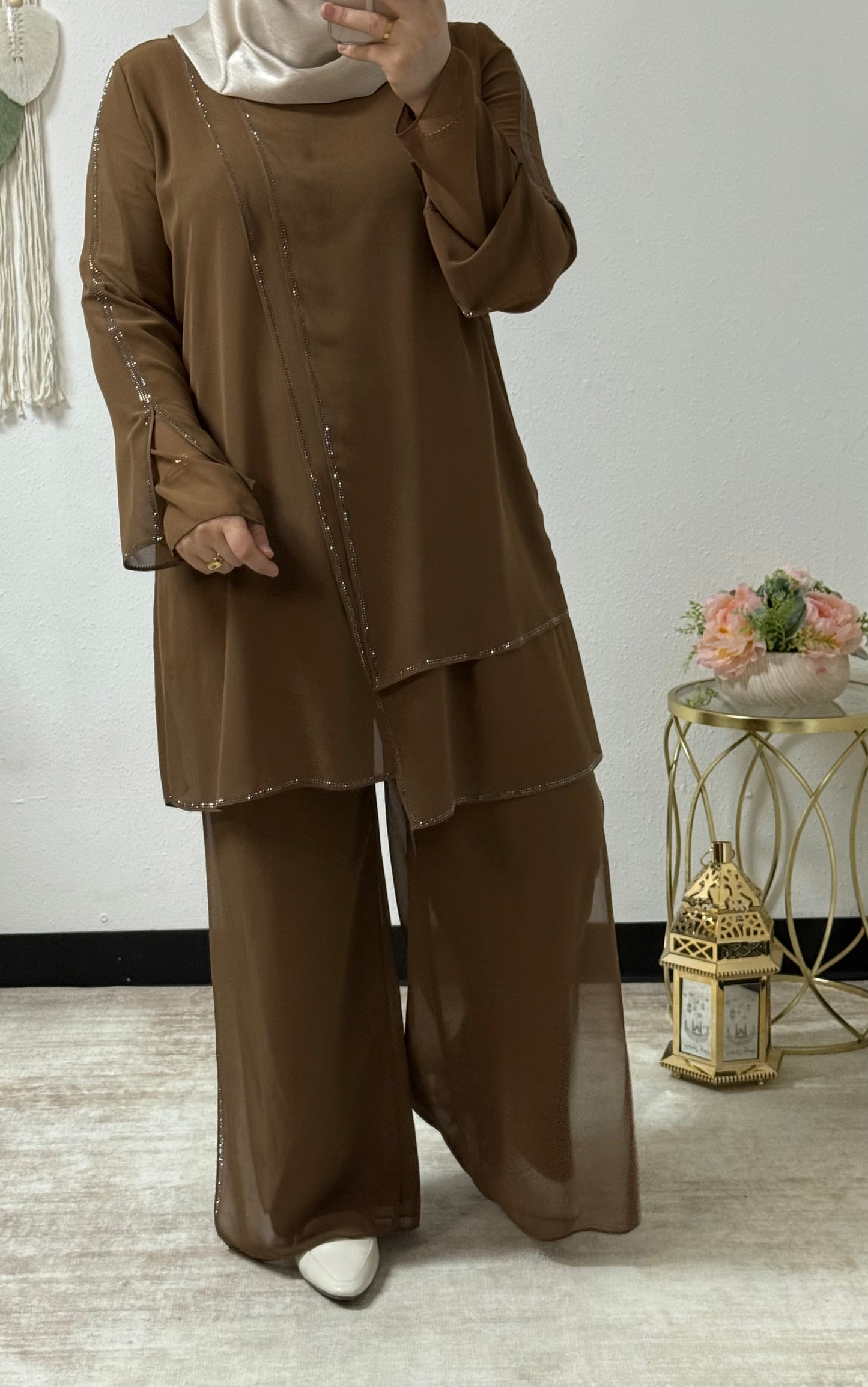Layered chiffon set
