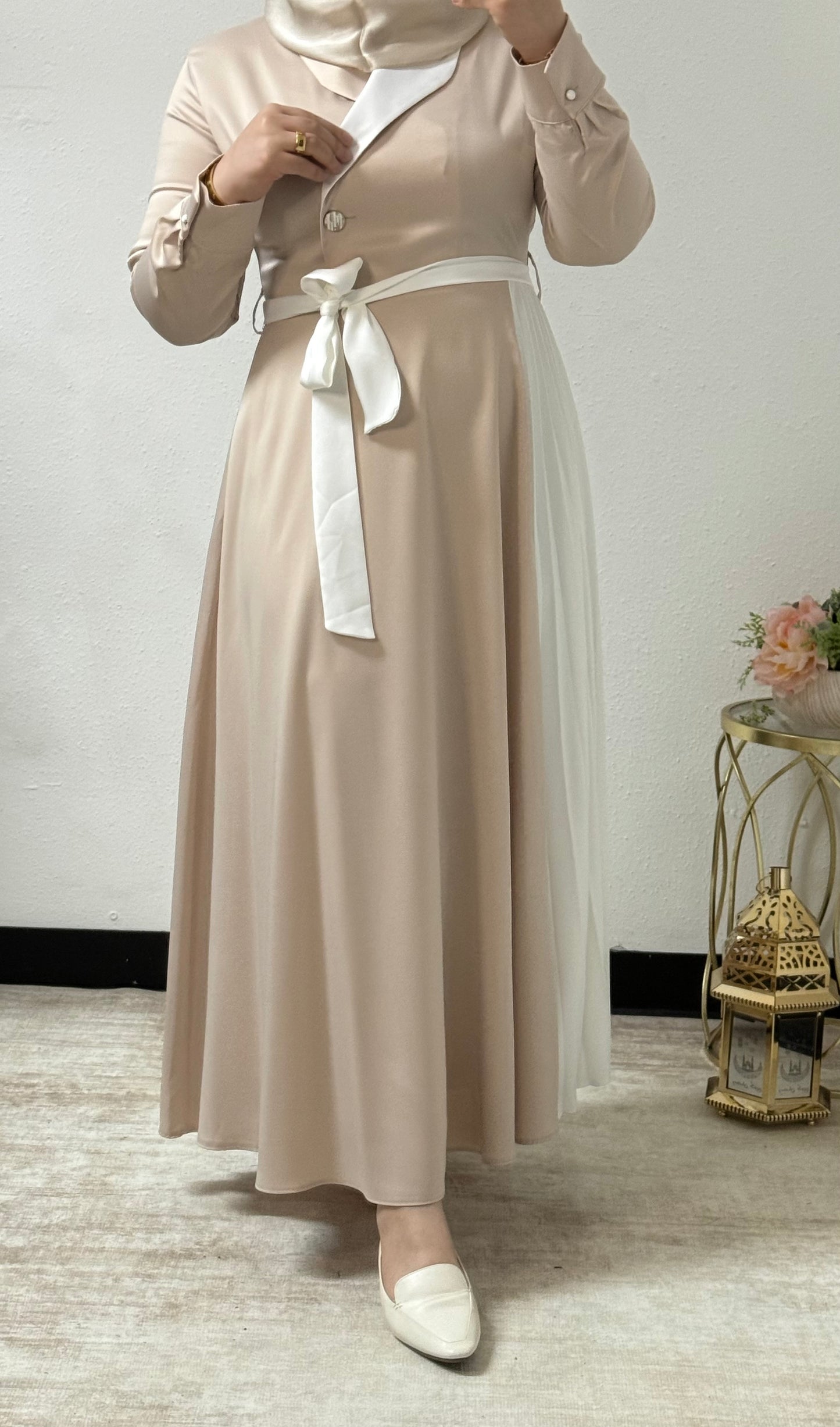 Pleated Collar Elegance Dress