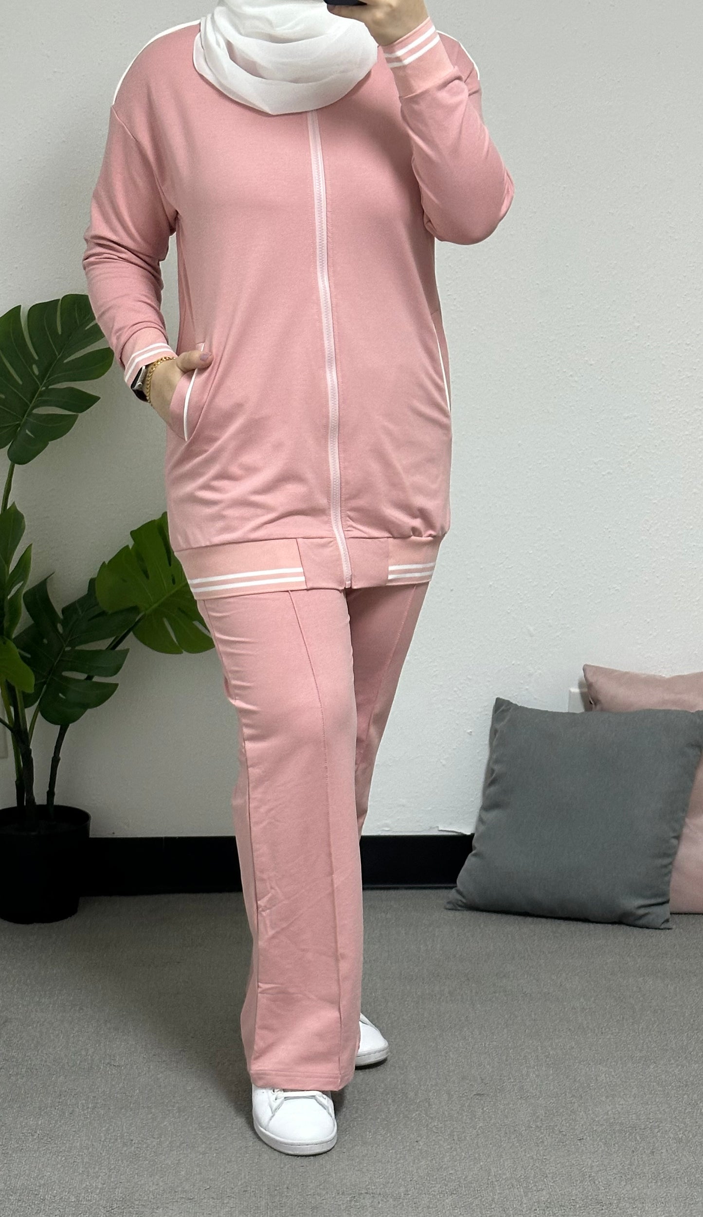 Two-piece cotton Tracksuit set