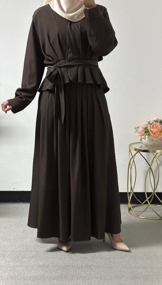 Two piece pleated skirt set